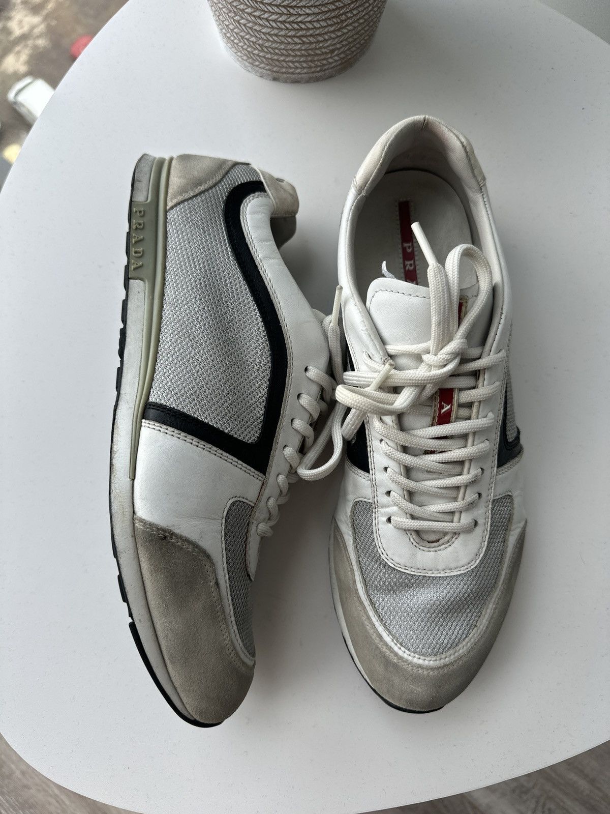 Prada Prada Leather Sneakers Shoes Tab Logo Luxury Y2K Size US 9 / EU 42 - 5 Thumbnail