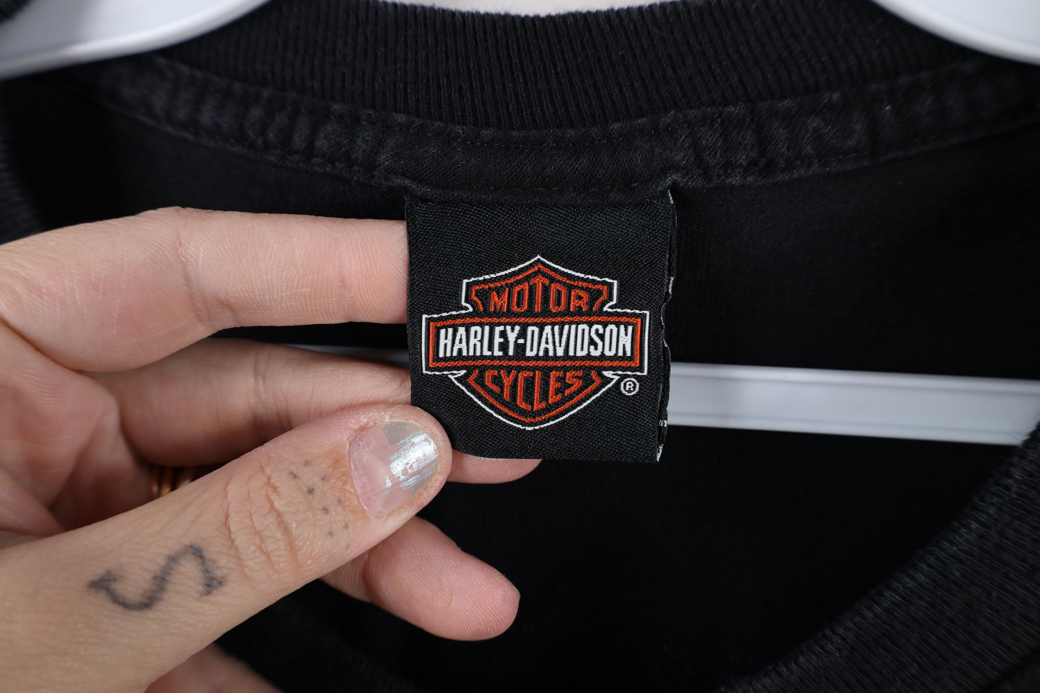Harley Davidson × Vintage Y2K Harley Davidson Spell Out Big Logo Short Sleeve T-Shirt Size US XXL / EU 58 / 5 - 8 Thumbnail