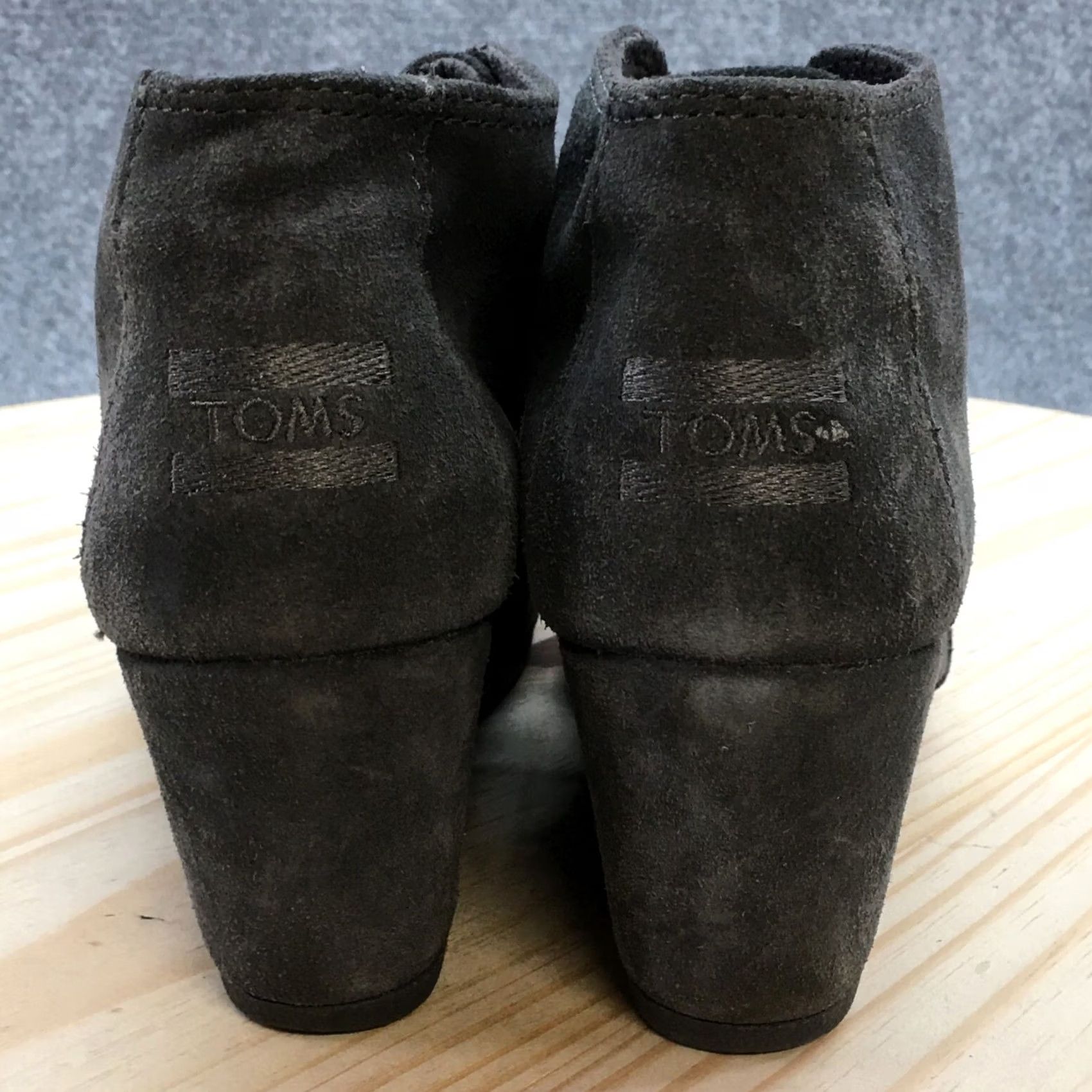 Toms Toms Boots Womens 6 Kala Desert Wedge Booties Gray Suede Lace Up 10012957 Size US 6 / IT 36 - 6 Thumbnail