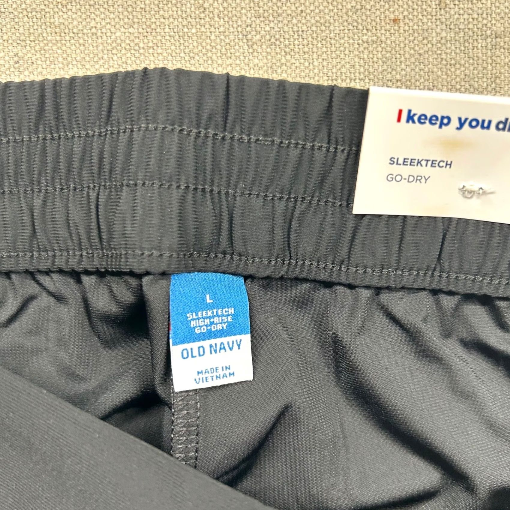 Old Navy Old Navy Pants Womens L Sleektech High Rise Full Length Go-Dry Wide Leg Black Size 36" / US 14 / IT 50 - 3 Thumbnail
