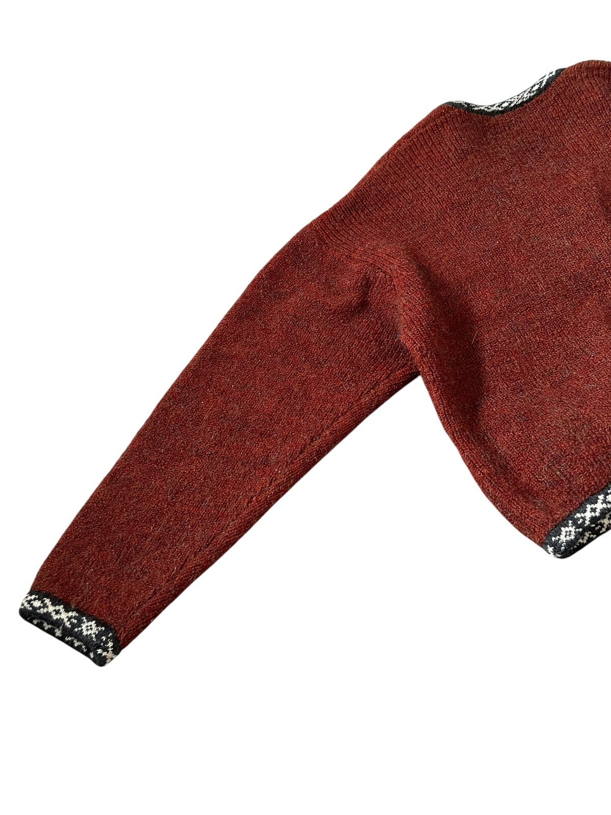 Nicole Club 1990s Nicole Club For Men Aztec Cropped Knit Sweater Size US M / EU 48-50 / 2 - 8 Thumbnail