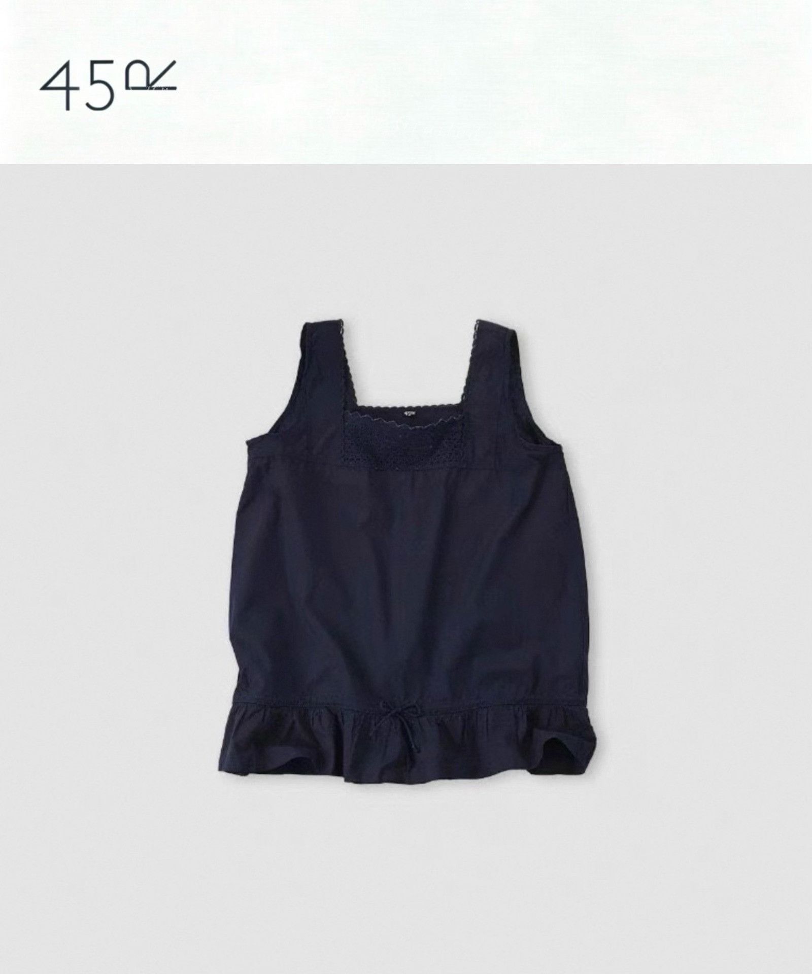 45rpm 45R Indigo Cotton Hollow-out Camisole Size L / US 10 / IT 46 - 1 Thumbnail
