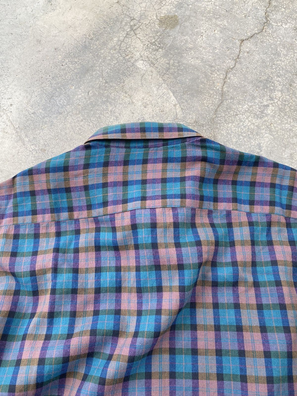 Givenchy Vintage 70s Givenchy Gentleman Paris Plaid Button Ups Size US M / EU 48-50 / 2 - 12 Thumbnail