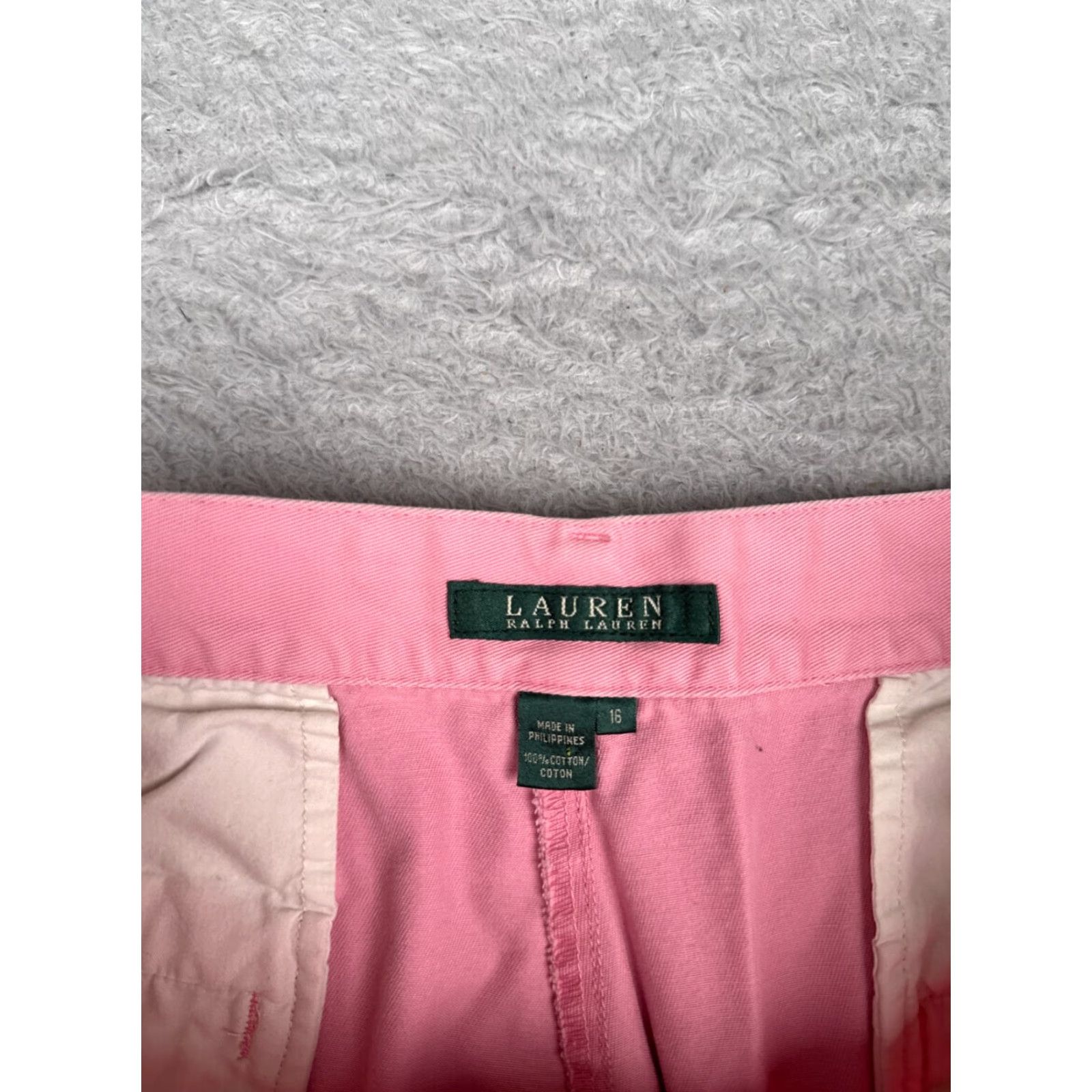 Ralph Lauren Lauren Ralph Lauren Shorts Women 16 Pink Twill 100% Cotton Chino 5-Pocket Regular High Rise 34x6.5 N/A Size 38" / US 16 / IT 52 - 7 Thumbnail