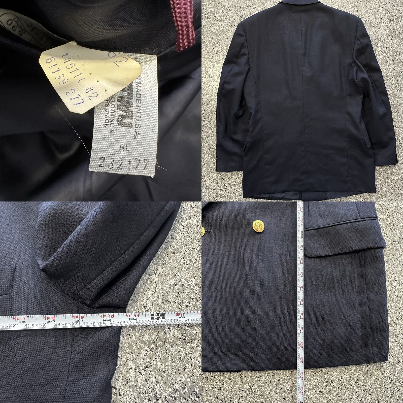 Joseph Abboud Vintage Joseph Abboud Blazer Mens 42L Wool Single-Breasted Blue Jacket Size 42R - 8 Thumbnail