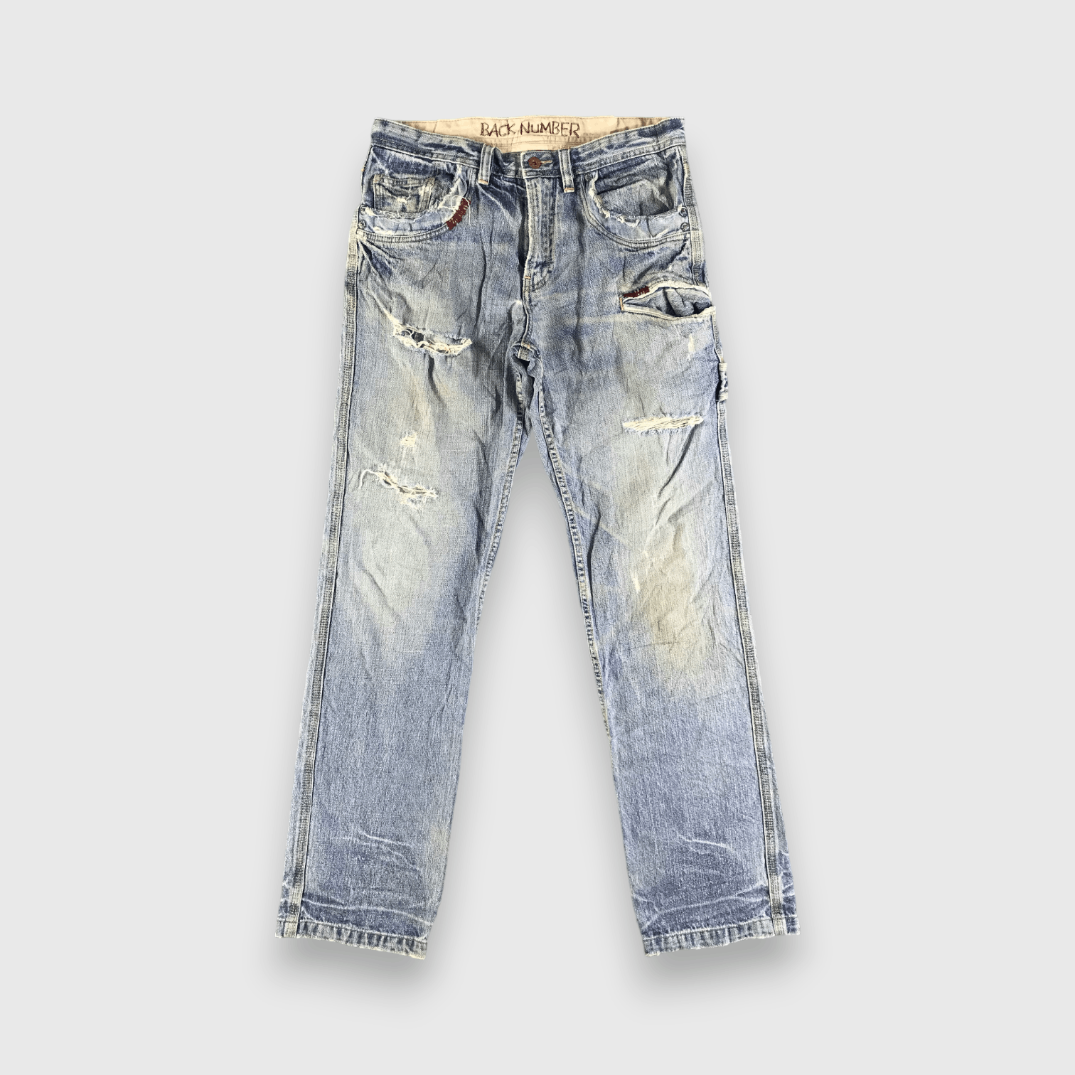 Vintage Vintage Back Number Jeans-J3636 Size US 33 - 1 Thumbnail