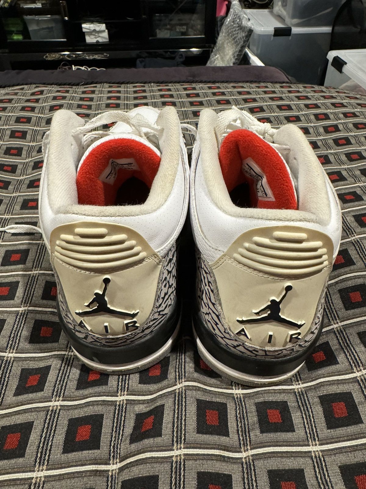 Nike Air Jordan 3 Retro White Cement (2011) Size US 13 / EU 46 - 5 Thumbnail