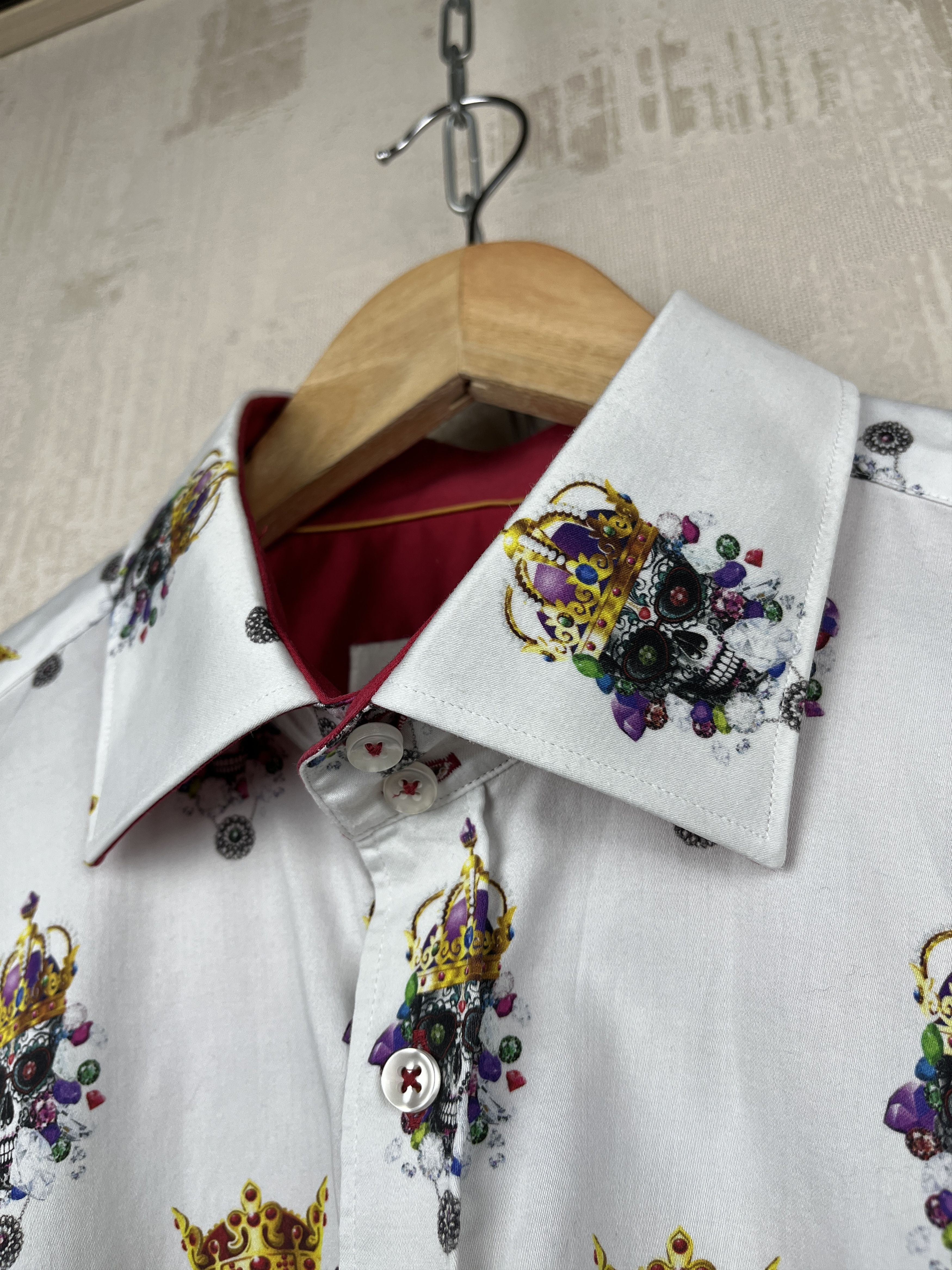 Other Claudio Lugli Skulls King Long Sleeve Shirt Size US XL / EU 56 / 4 - 4 Thumbnail