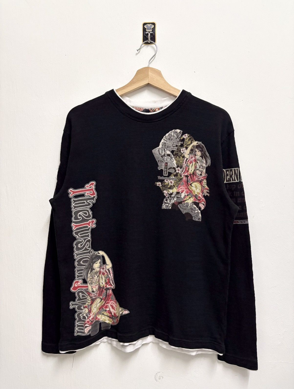 Beauty Beast × Hysteric Glamour × Japanese Brand 2000's Bullet Noise - Fusion Japan Yakuza Girl L/S T-Shirt Size US M / EU 48-50 / 2 - 2 Thumbnail