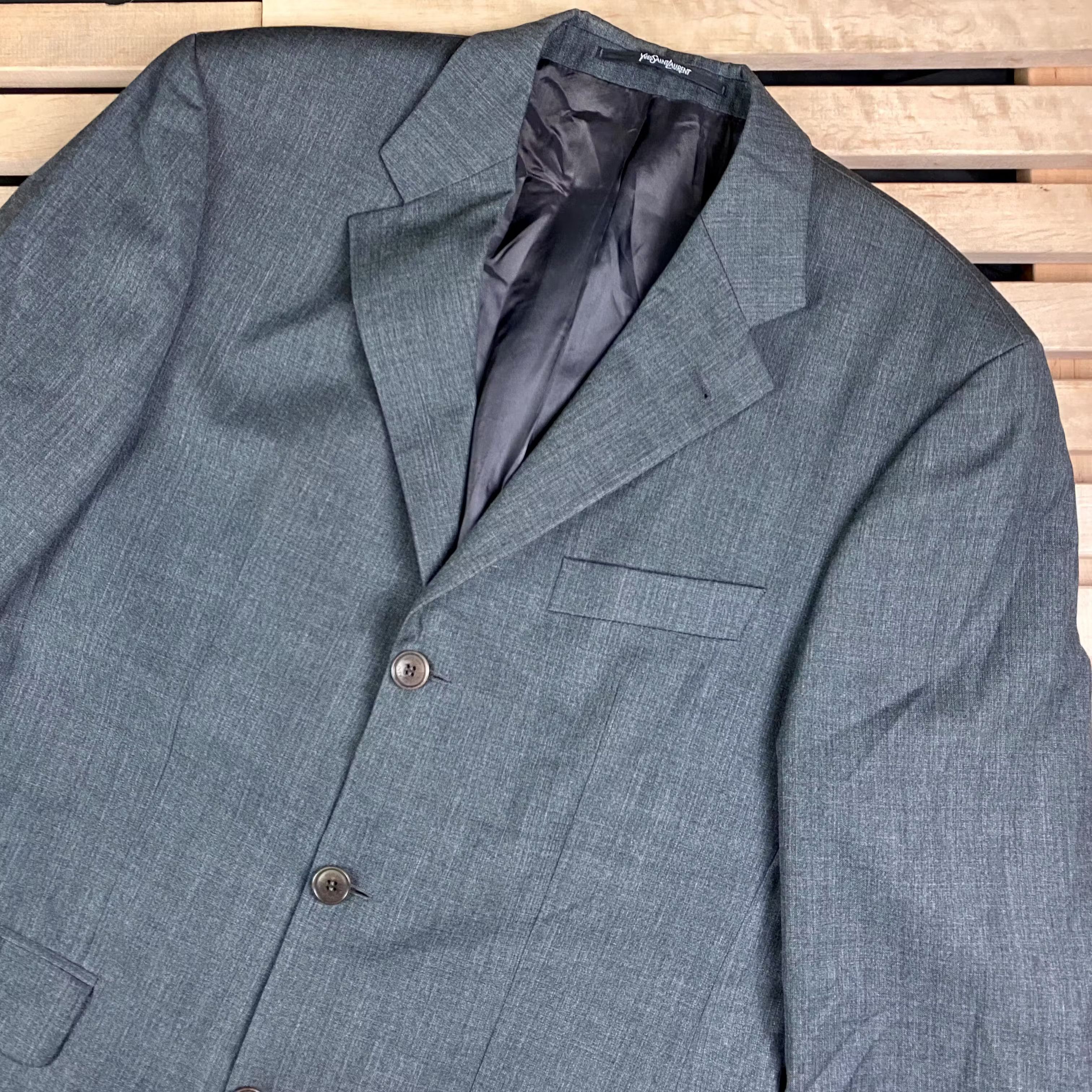 Vintage × Yves Saint Laurent Mens Blazer Jacket Yves Saint Laurent Size 98 L Size 48R - 2 Thumbnail