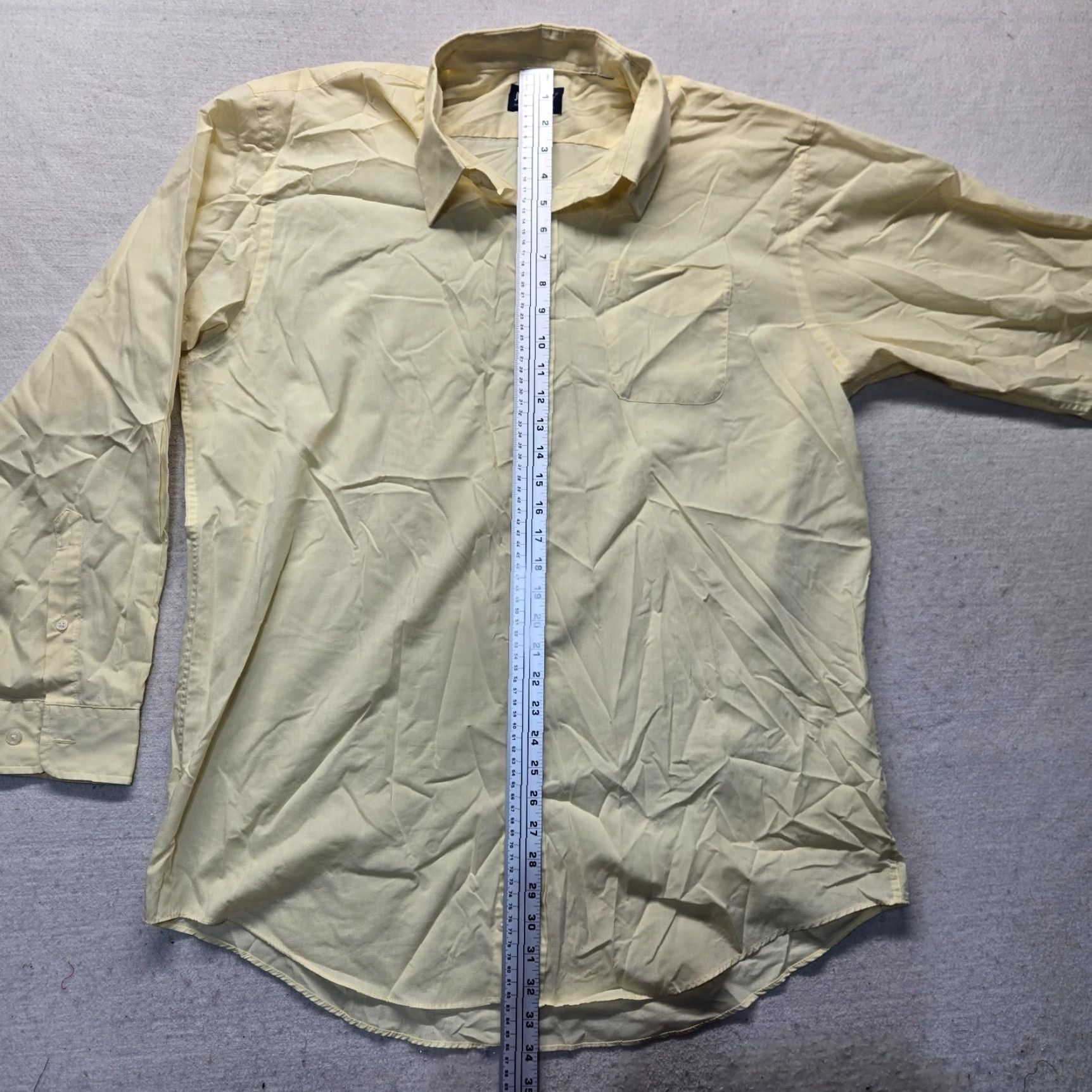Blair John Blair Shirt Button-Up Long Sleeve Mens LT Yellow 17.5 Large Tall Size US L / EU 52-54 / 3 - 6 Thumbnail