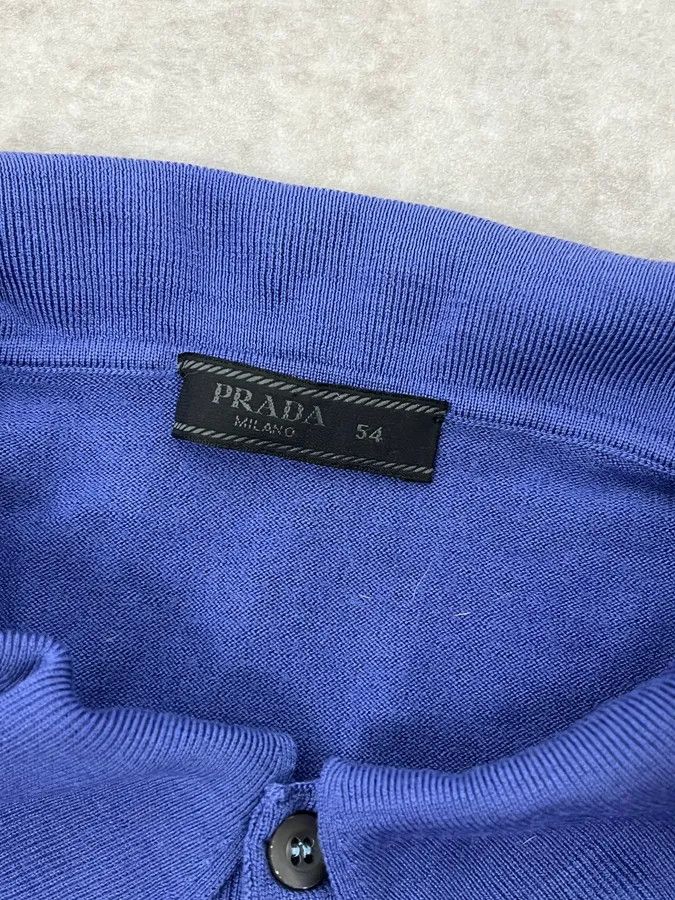 Prada Prada Navy Wool Polo Longsleeves Size US S / EU 44-46 / 1 - 7 Thumbnail