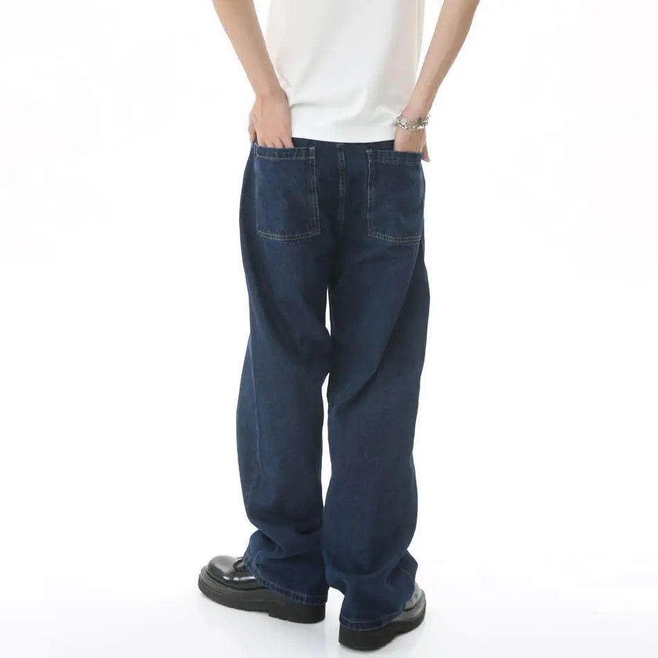 Japanese Brand Retro loose straight leg wide leg jeans Size US 32 / EU 48 - 4 Thumbnail