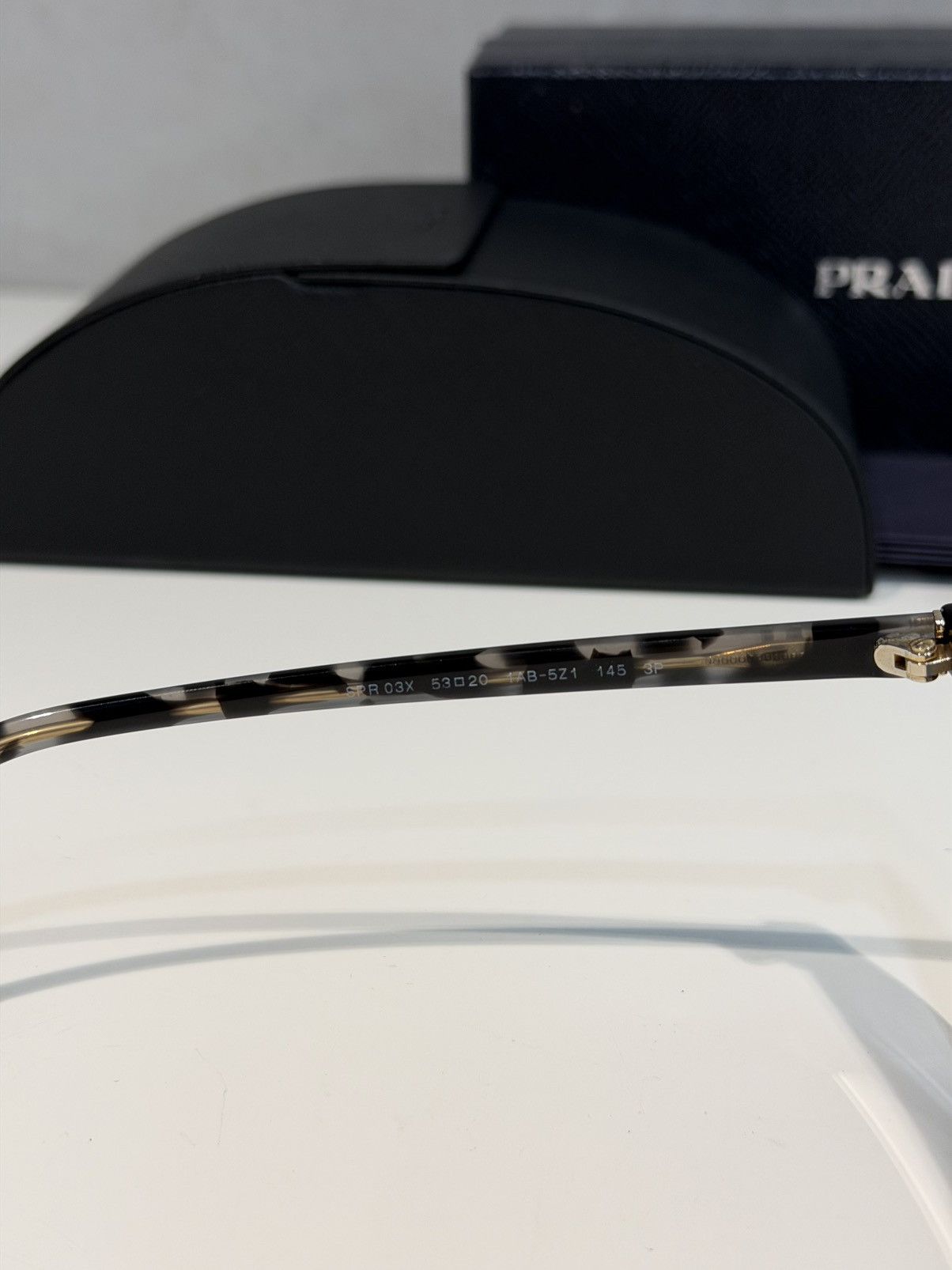 Prada PRADA Logo Polarized Sunglasses SPR03X Runway Black Square Size ONE SIZE - 10 Thumbnail
