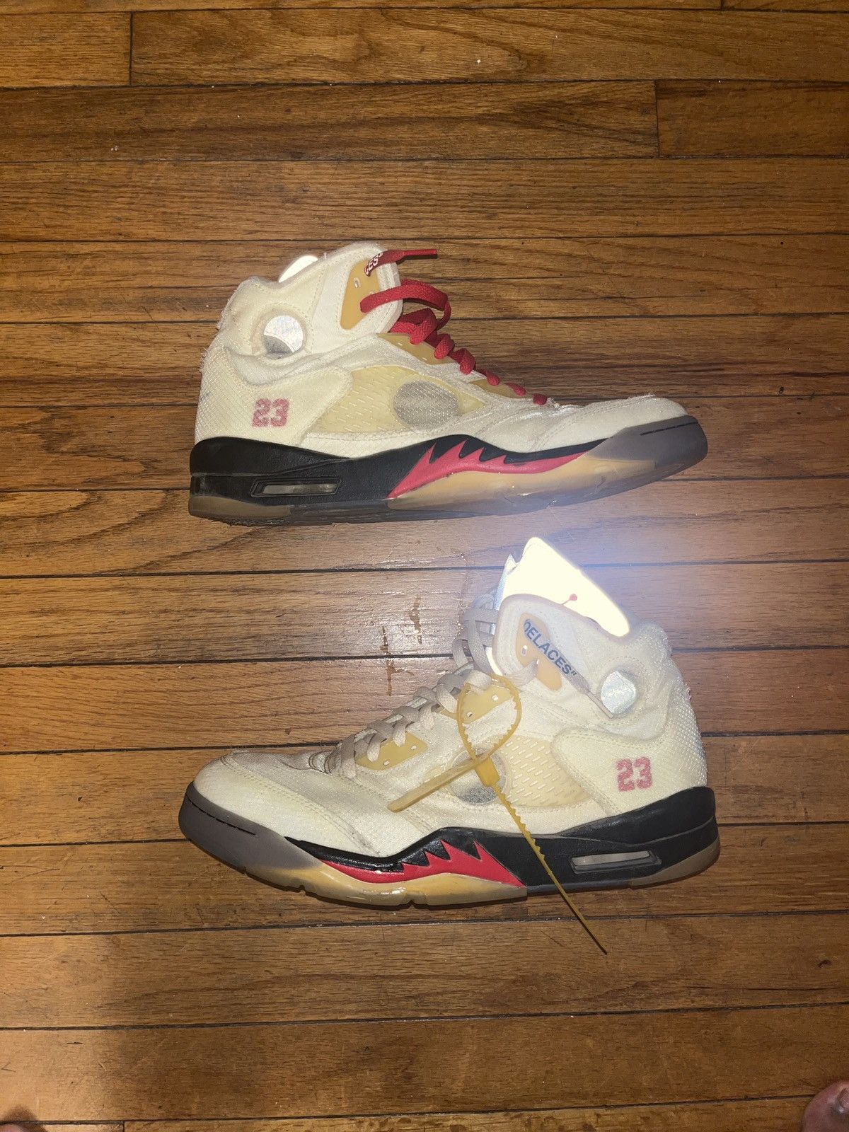 Jordan Brand × Off-White Off white x Jordan 5 sail size 12 Size US 12 / EU 45 - 2 Thumbnail