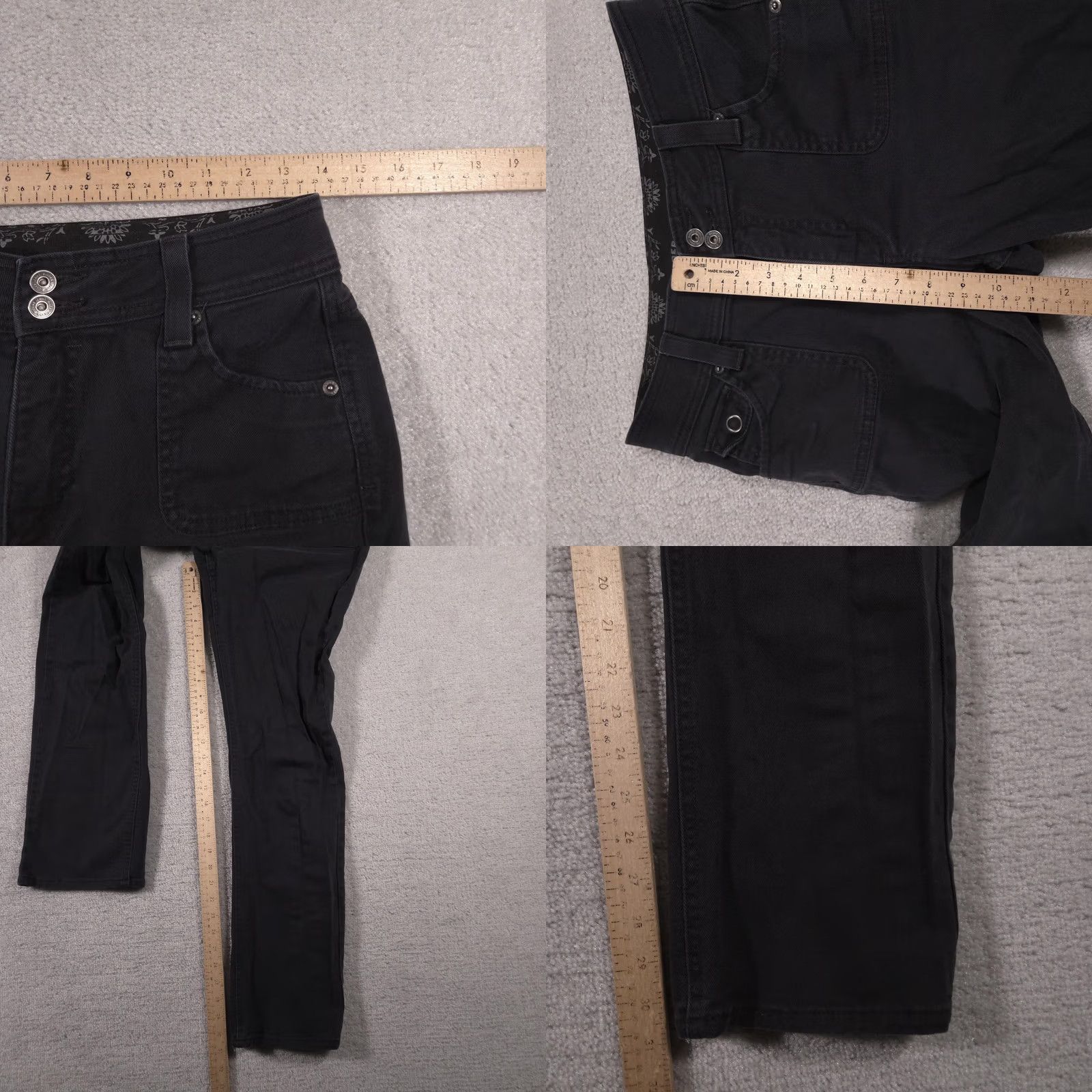 Vintage Riders Pants Womens 6 Black Stretch Comfort No Gap Waist Straight Leg Casual Size 28" / US 6 / IT 42 - 8 Thumbnail