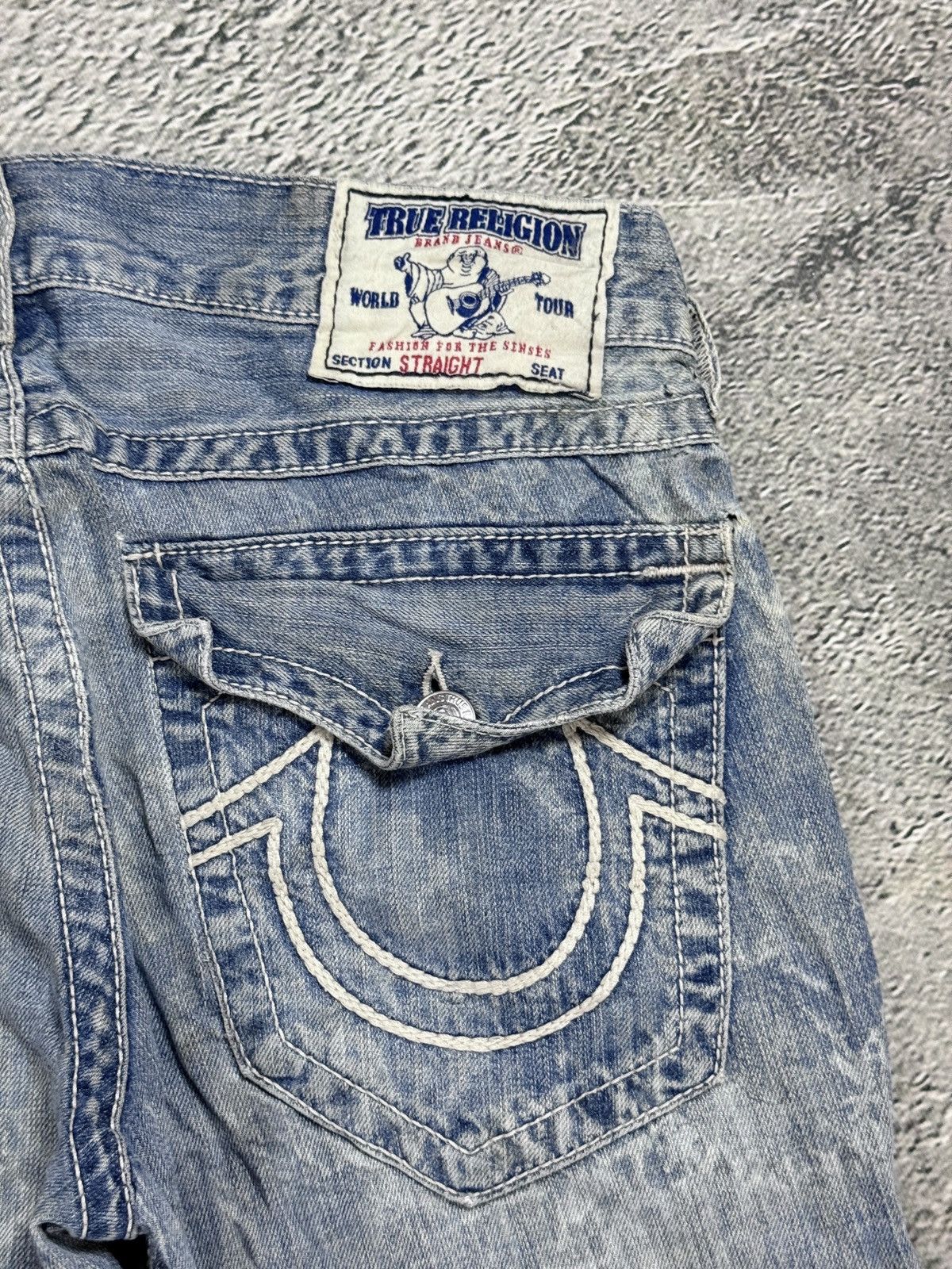 True Religion True Religion jeans washed denim white rope stitching Size US 32 / EU 48 - 4 Thumbnail