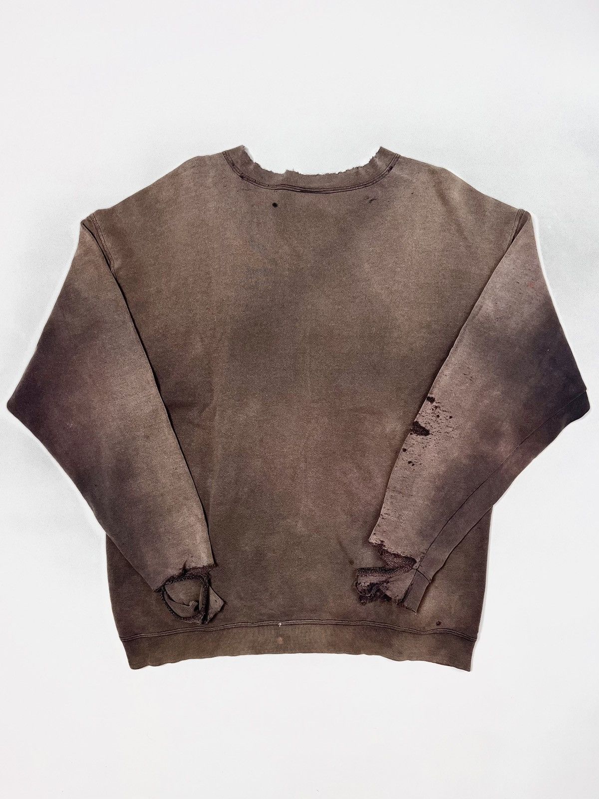 Nike 1990s Nike Bigswoosh Distressed Sweatshirt Destroyed Faded Size US M / EU 48-50 / 2 - 14 Thumbnail