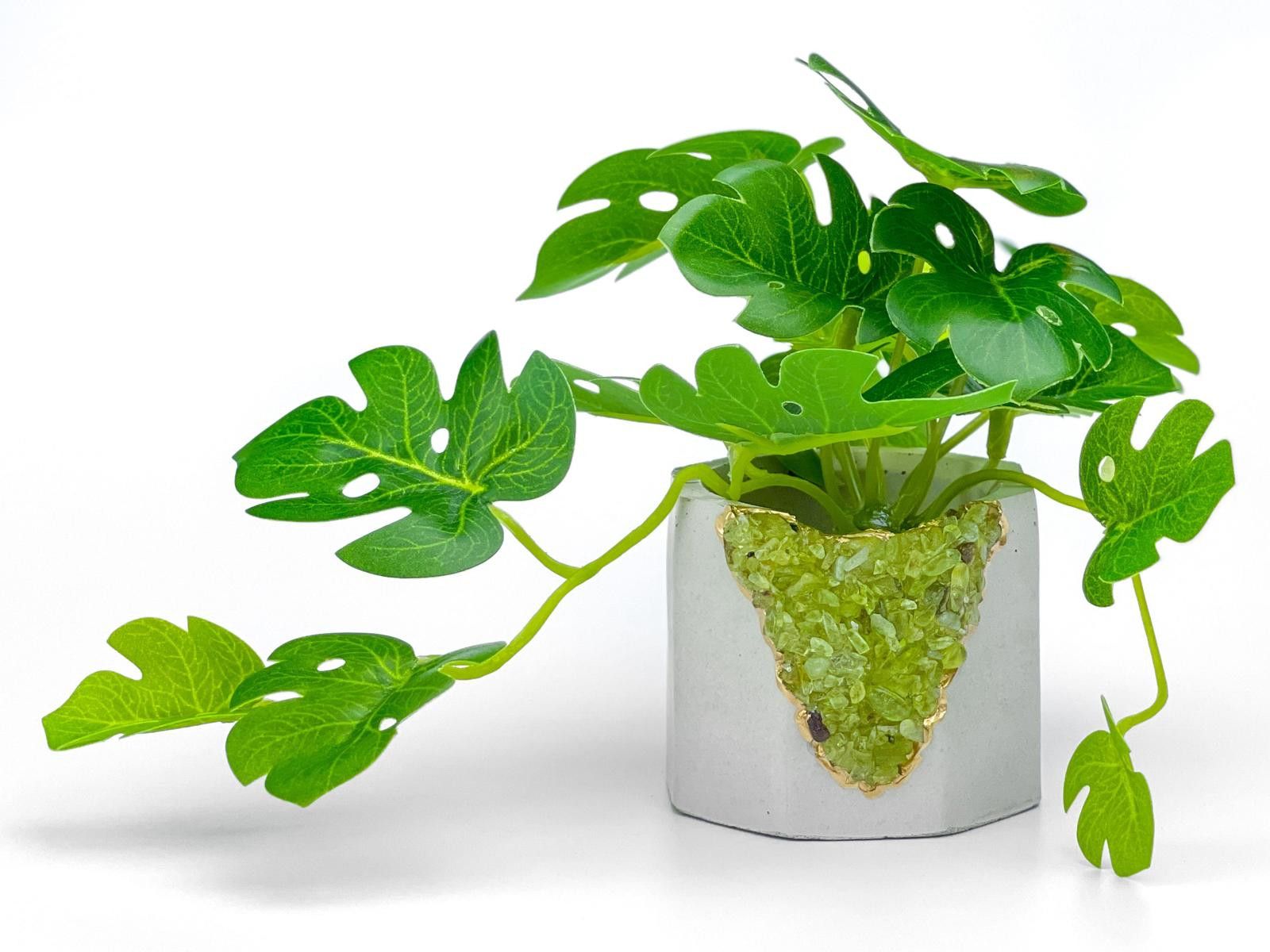 Other Crystal Airplant Holder Green Peridot Succulent Pot Planter Size ONE SIZE - 6 Thumbnail