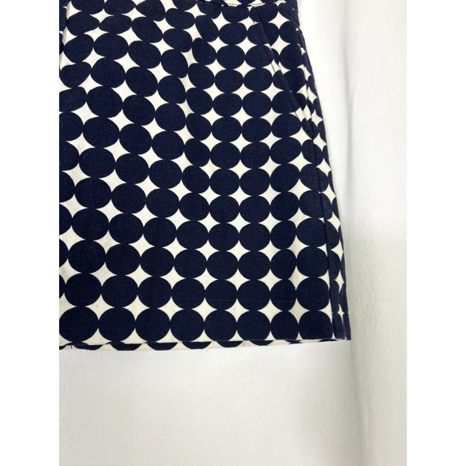 J.Crew J.CREW Skirt Womens Size 4 Mini Multicolor Blue White Polka Dot 30x14 Short Regular Mens Size 27" / US 4 / IT 40 - 3 Thumbnail