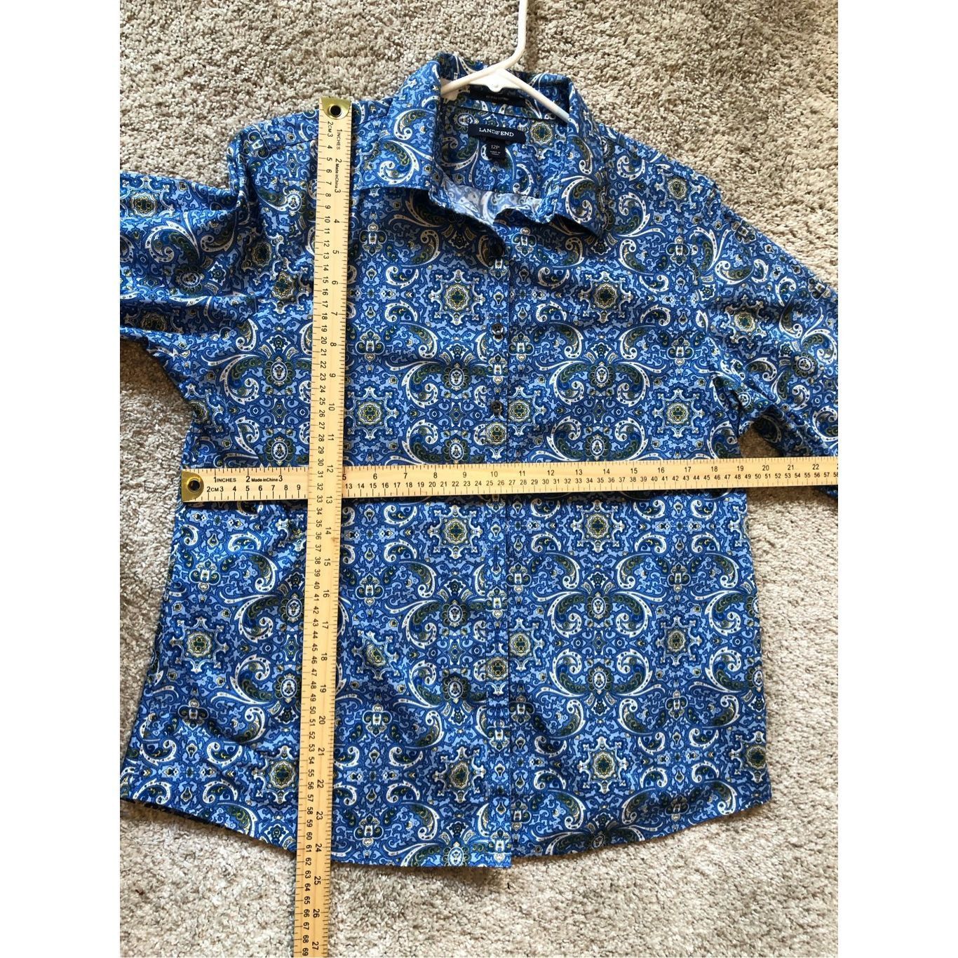 Lands' End Lands End (Elinore Olsen engraved) Women’s Blue Paisley Coll Size XL / US 12-14 / IT 48-50 - 8 Thumbnail