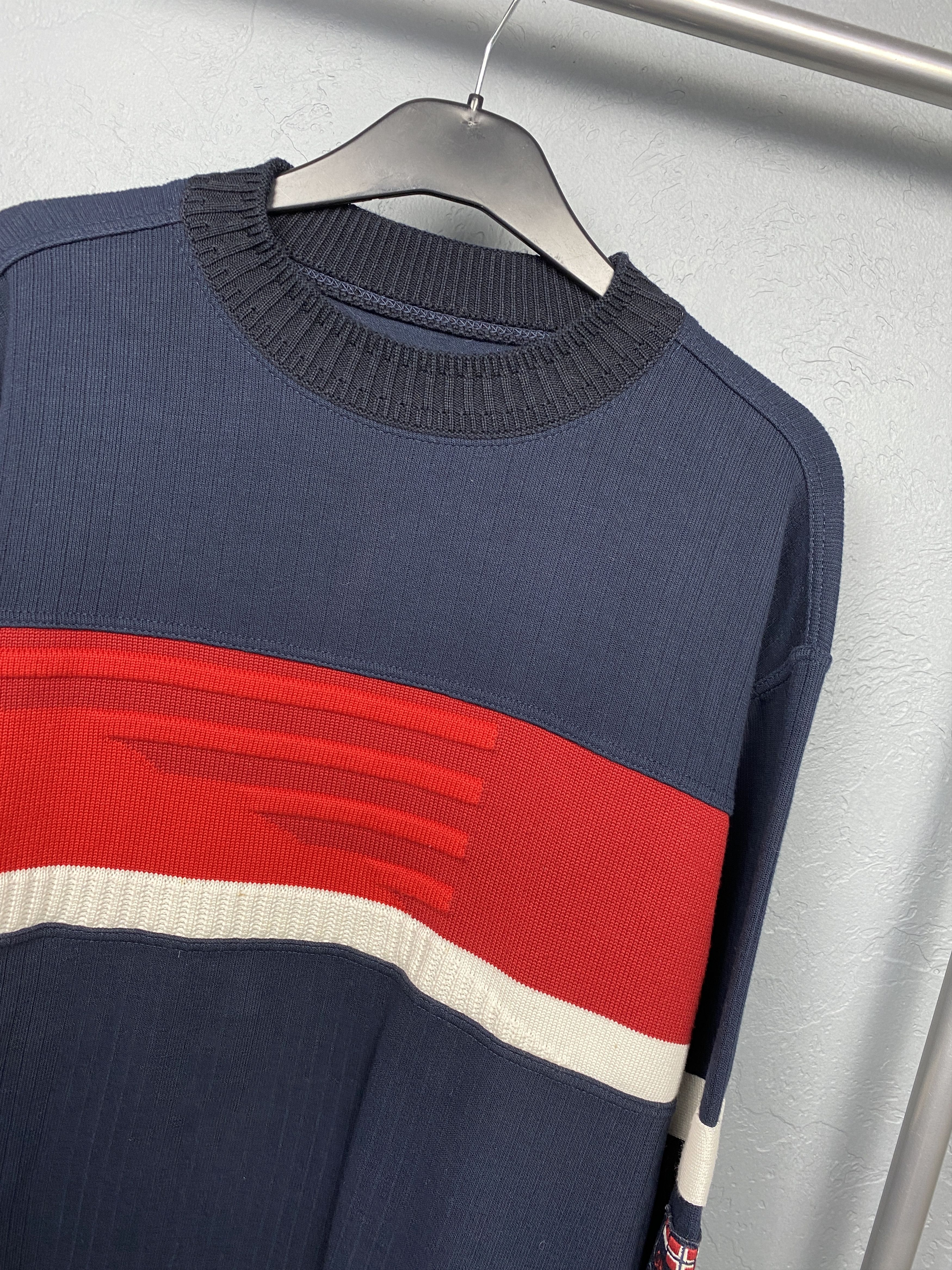 Carlo Colucci Carlo Colucci Vintage Mens Knit Crew Neck Sweater Size US L / EU 52-54 / 3 - 2 Thumbnail