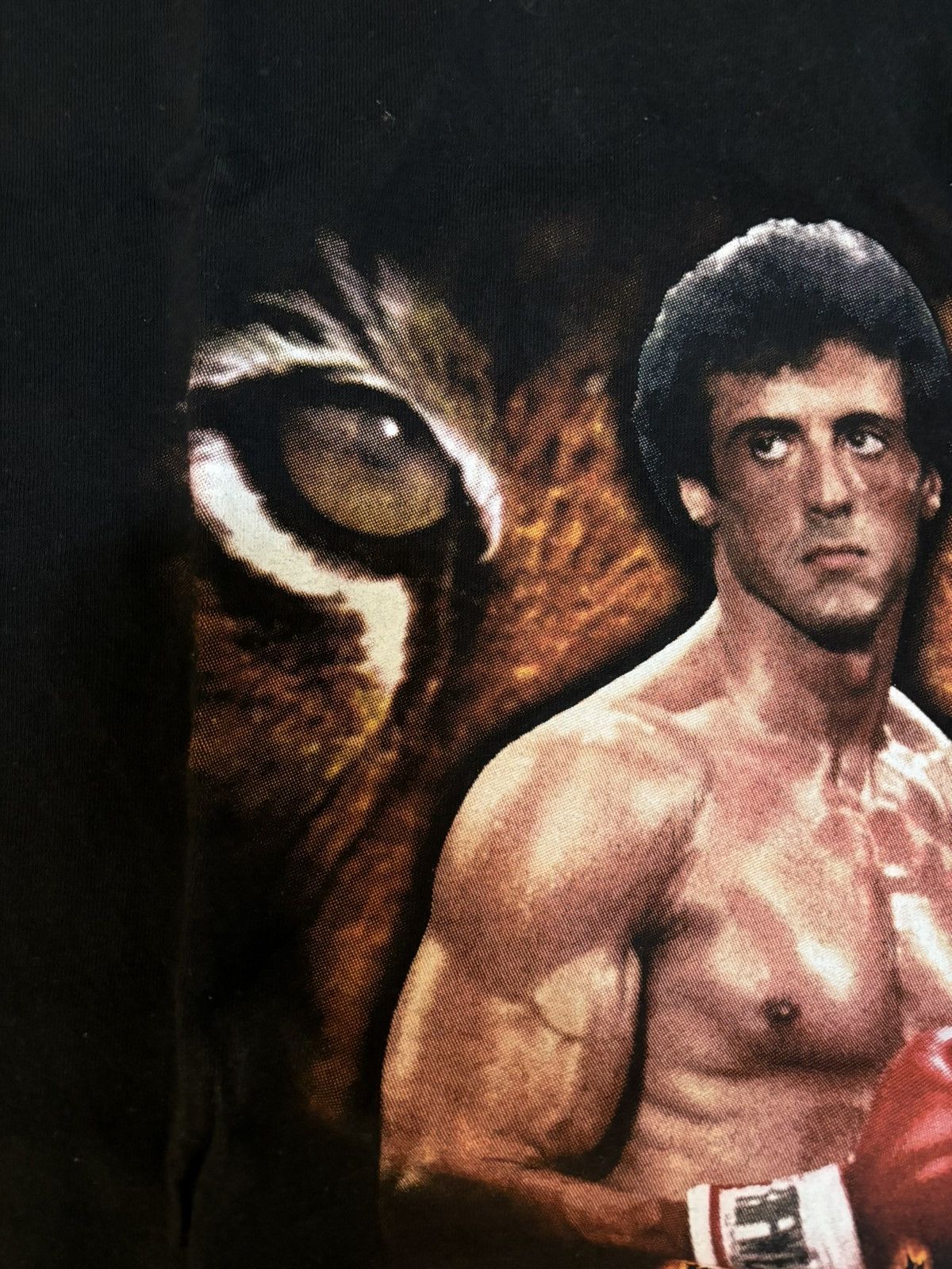 Vintage Rare Vintage Rocky Eye of the Tiger Stallone Movie Tee Size US XL / EU 56 / 4 - 12 Thumbnail