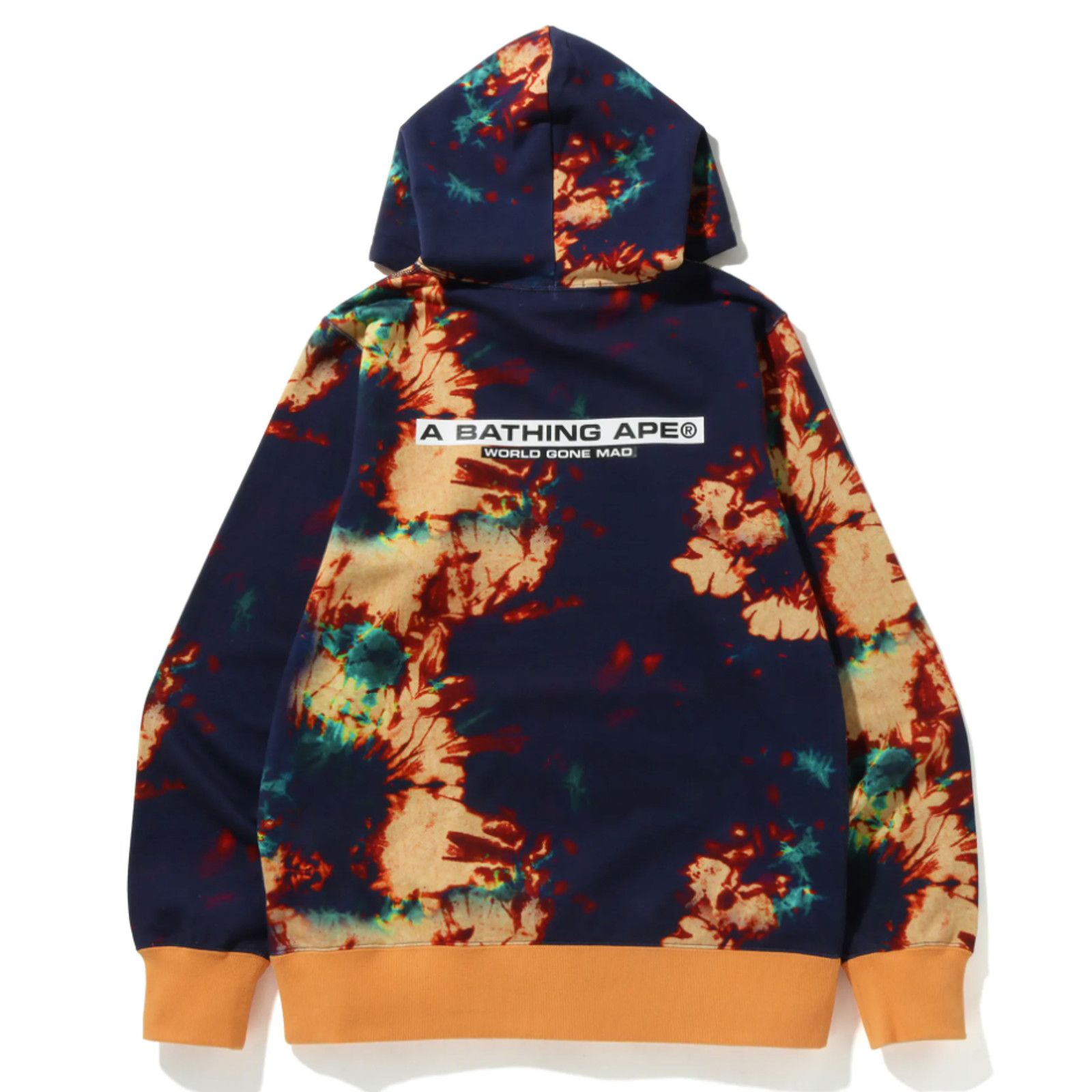 Bape Bape Navy & Orange Tie-Dye Pullover Hoodie Size Large Size US L / EU 52-54 / 3 - 2 Thumbnail