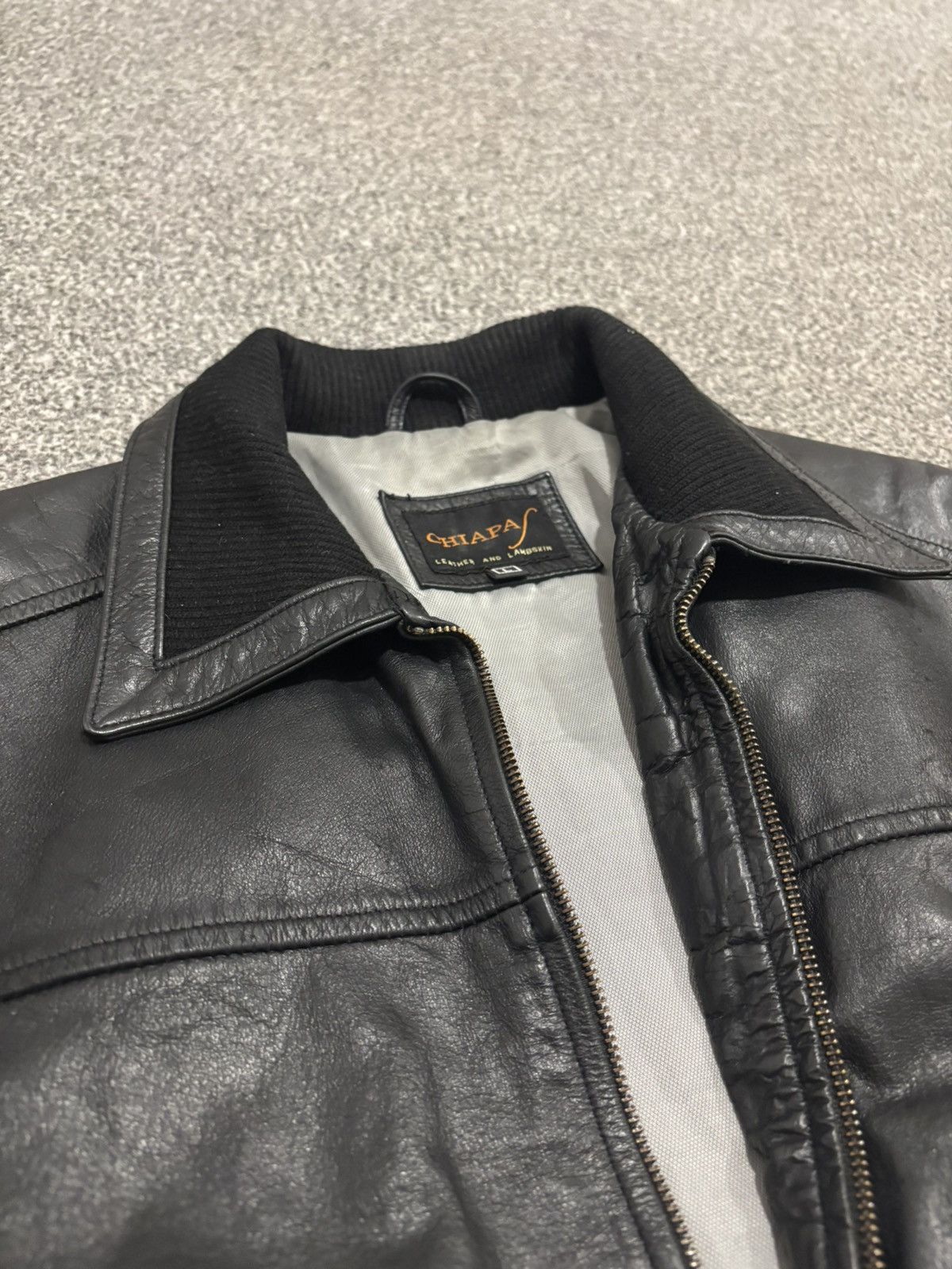 Vintage Vintage Lambskin Leather Collar Jacket Size US L / EU 52-54 / 3 - 2 Thumbnail