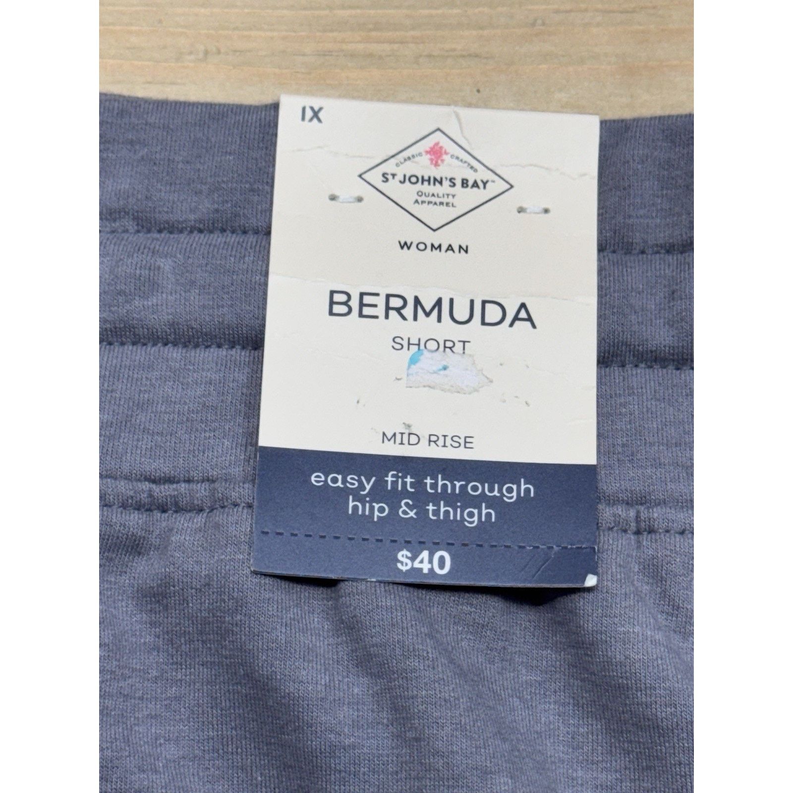 St. Johns Bay St. John's Bay Colonial Pewter Bermuda Shorts Women’s Sz 1X Size 39" - 3 Thumbnail