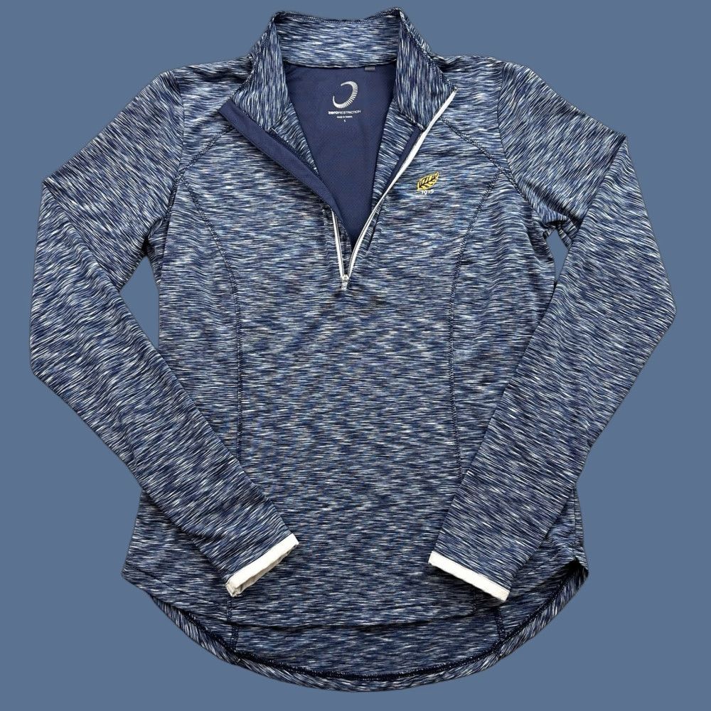 Vintage Zero Restriction Pullover Women's Small Blue Shae Mock 1/4 Zip Thumb Holes Golf Size S / US 4 / IT 40 - 1 Thumbnail