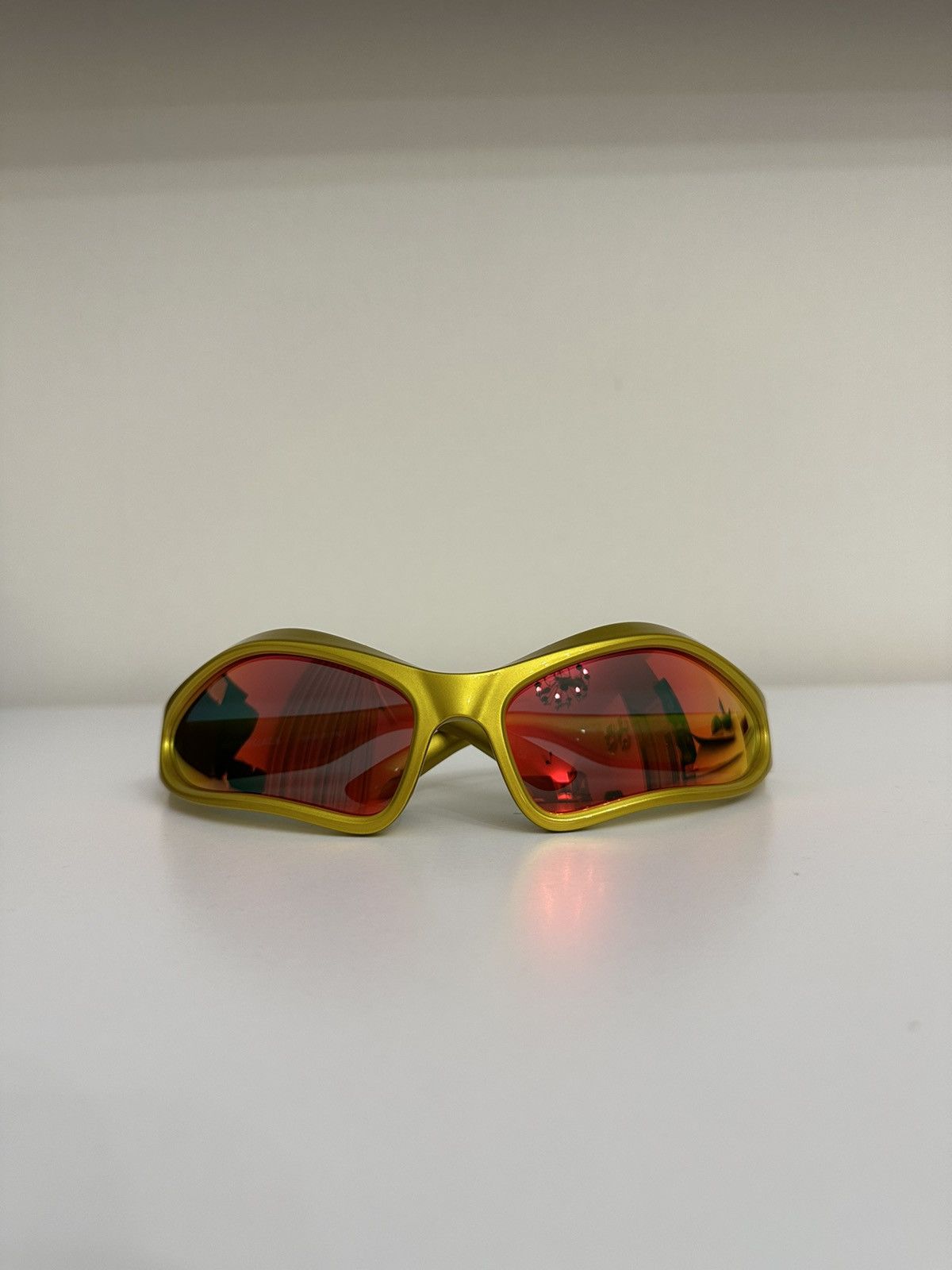 Pre-owned Balenciaga Fennec Oval Sunglasses In Yellow | ModeSens