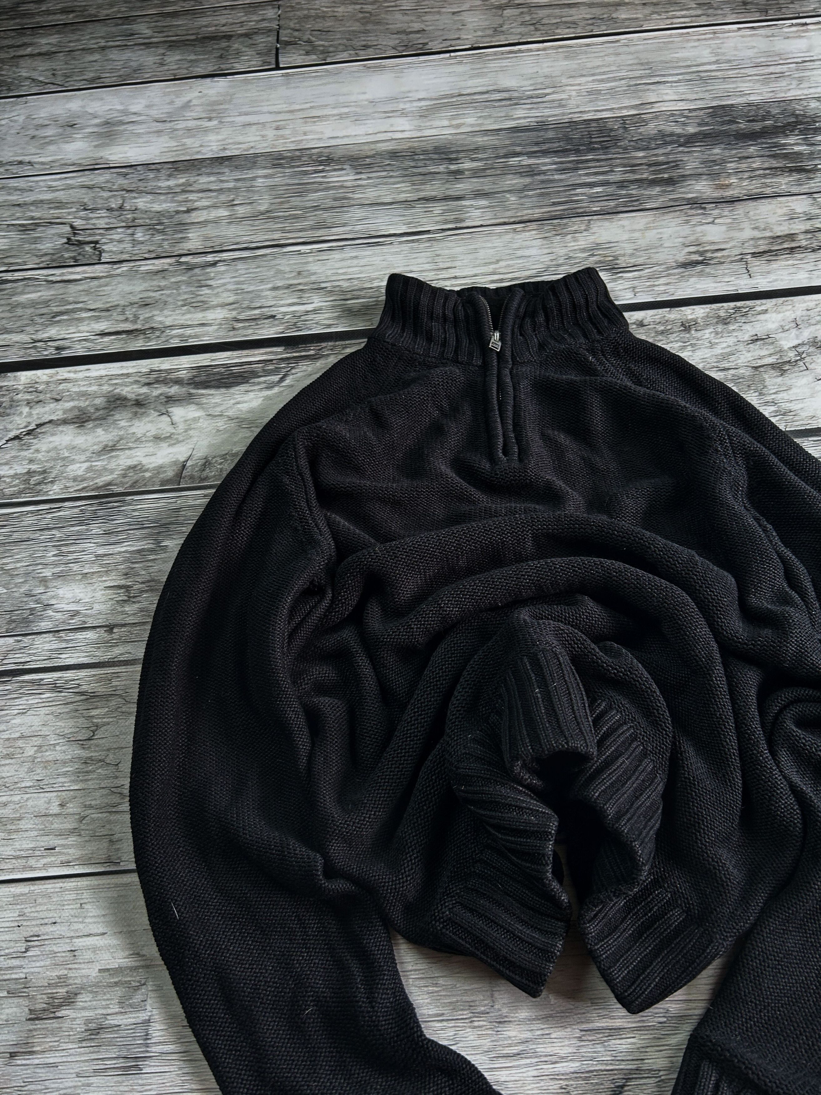 Japanese Brand Vintage Streetwear Avant Garde Sweater Zip Up Black 90s Size US M / EU 48-50 / 2 - 2 Thumbnail