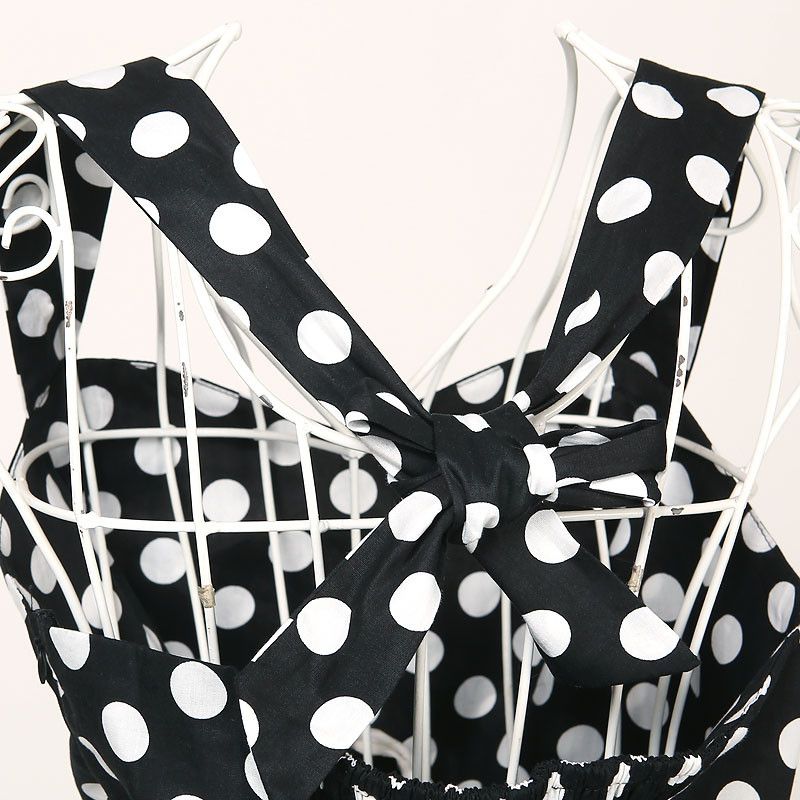 Other Polka Dots Vintage Style Plus Size Backless Women Dress Size L / US 10 / IT 46 - 4 Thumbnail