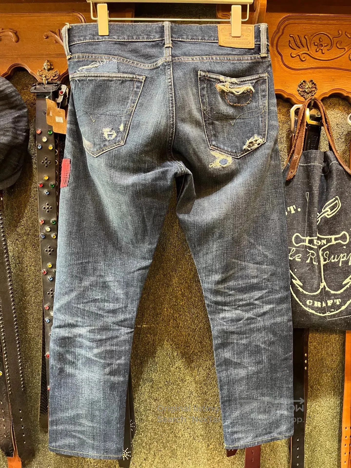RRL Ralph Lauren rrl patchwork distressed denim jeans. Size US 32 / EU 48 - 2 Thumbnail