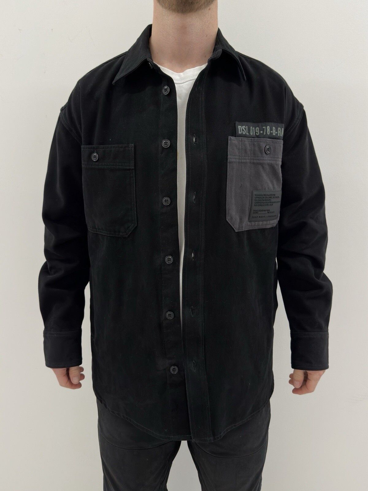 Diesel Diesel Black Mens Multipocket Overshirt Jacket Size S Size US S / EU 44-46 / 1 - 1 Thumbnail