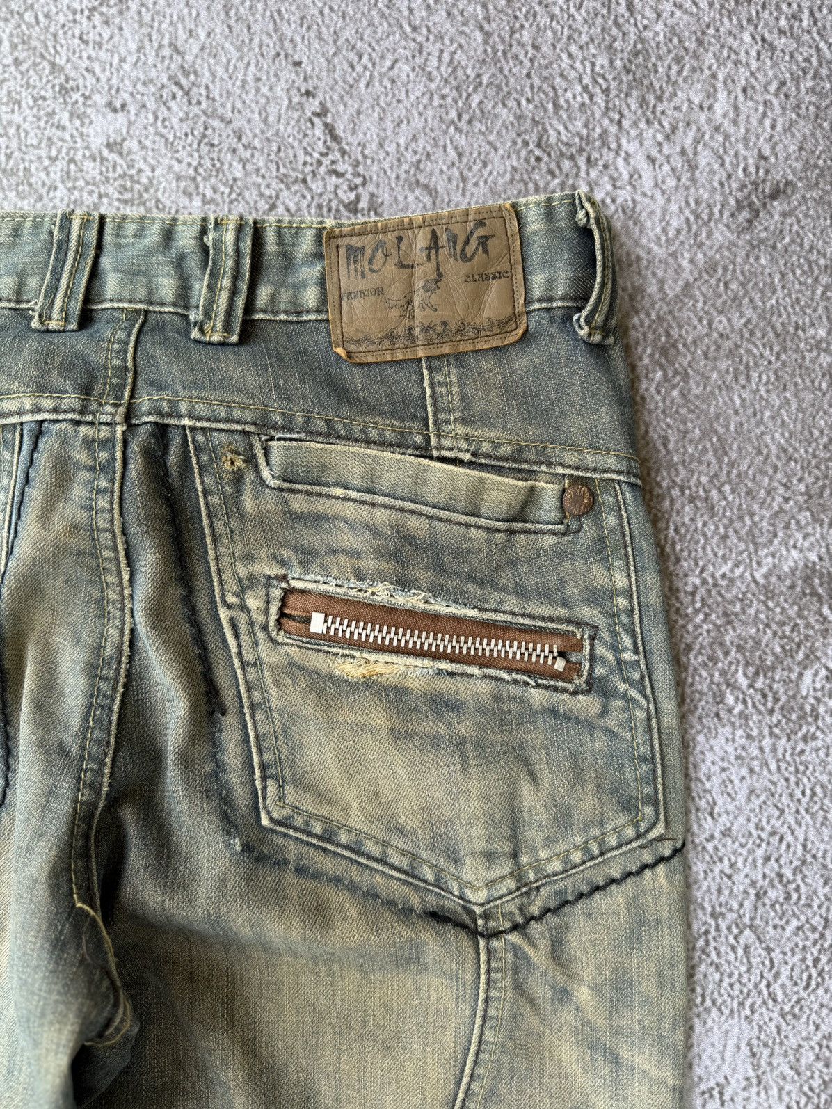 Japanese Brand Distressed Wash Jeans Denim Ifsixwasnine LGB Size US 30 / EU 46 - 8 Thumbnail