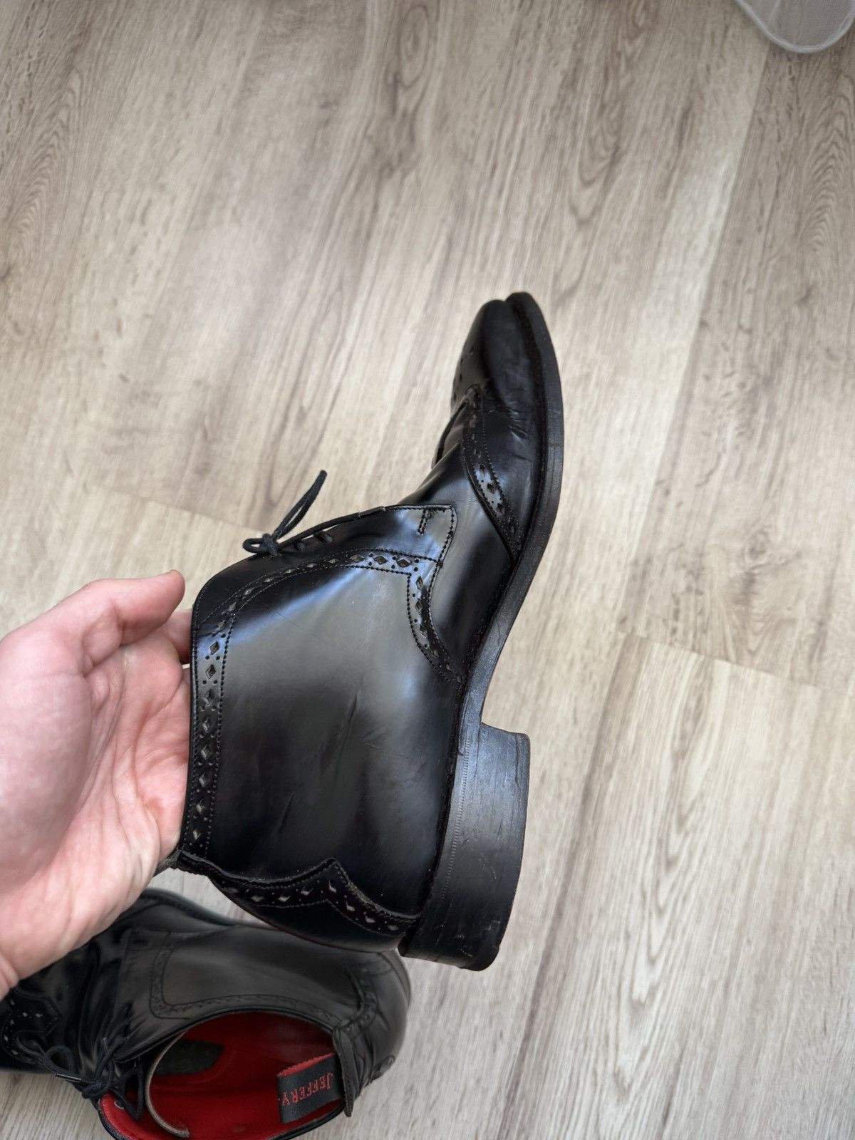 Jeffery West Jeffery West “Oldman” Black Leather Brogue Chukka Boots Size US 10 / EU 43 - 16 Thumbnail