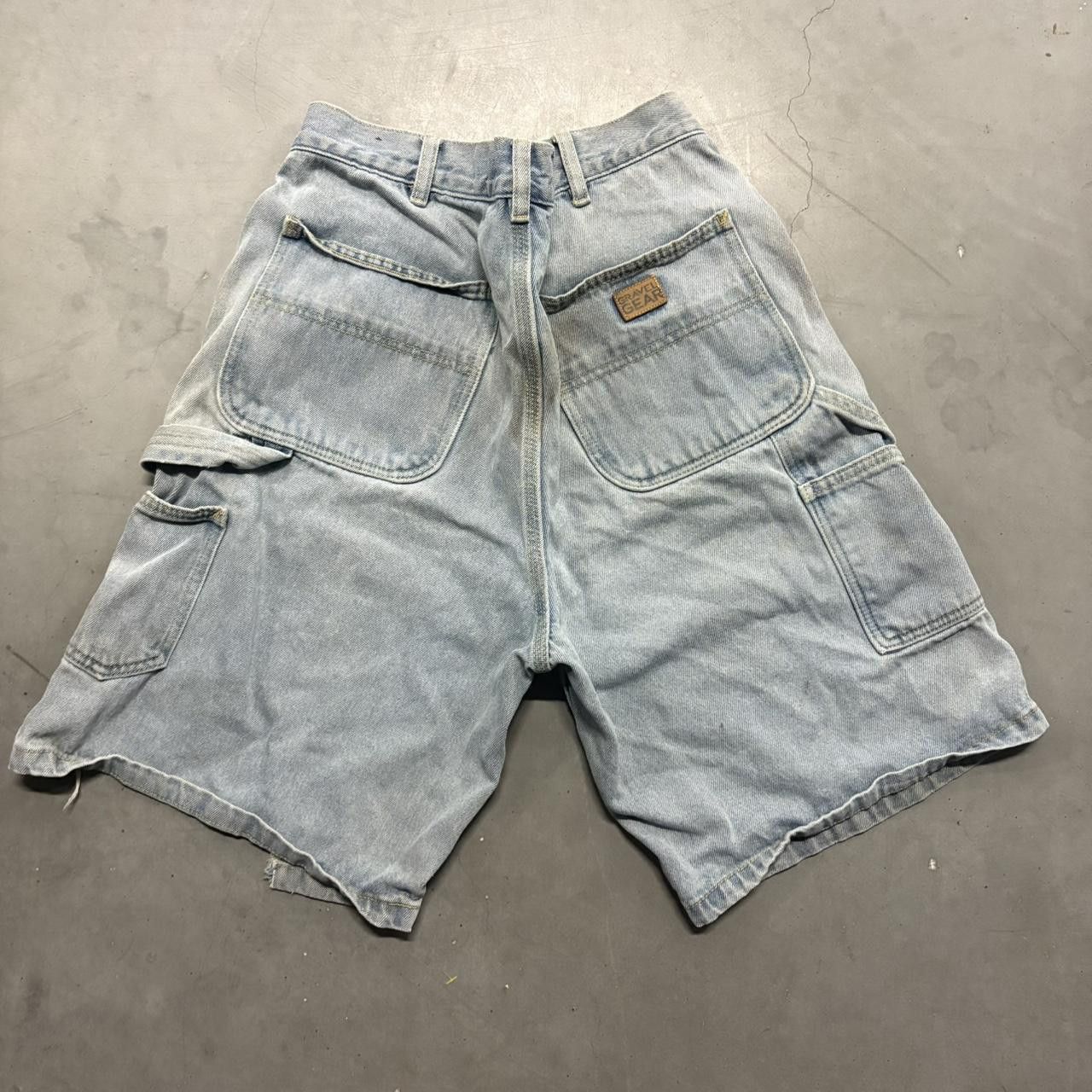 Vintage Crazy Vintage Y2K/2000s Baggy Carpenter Gravel Gear Blue Denim Shorts Jorts! Size US 34 / EU 50 - 2 Thumbnail