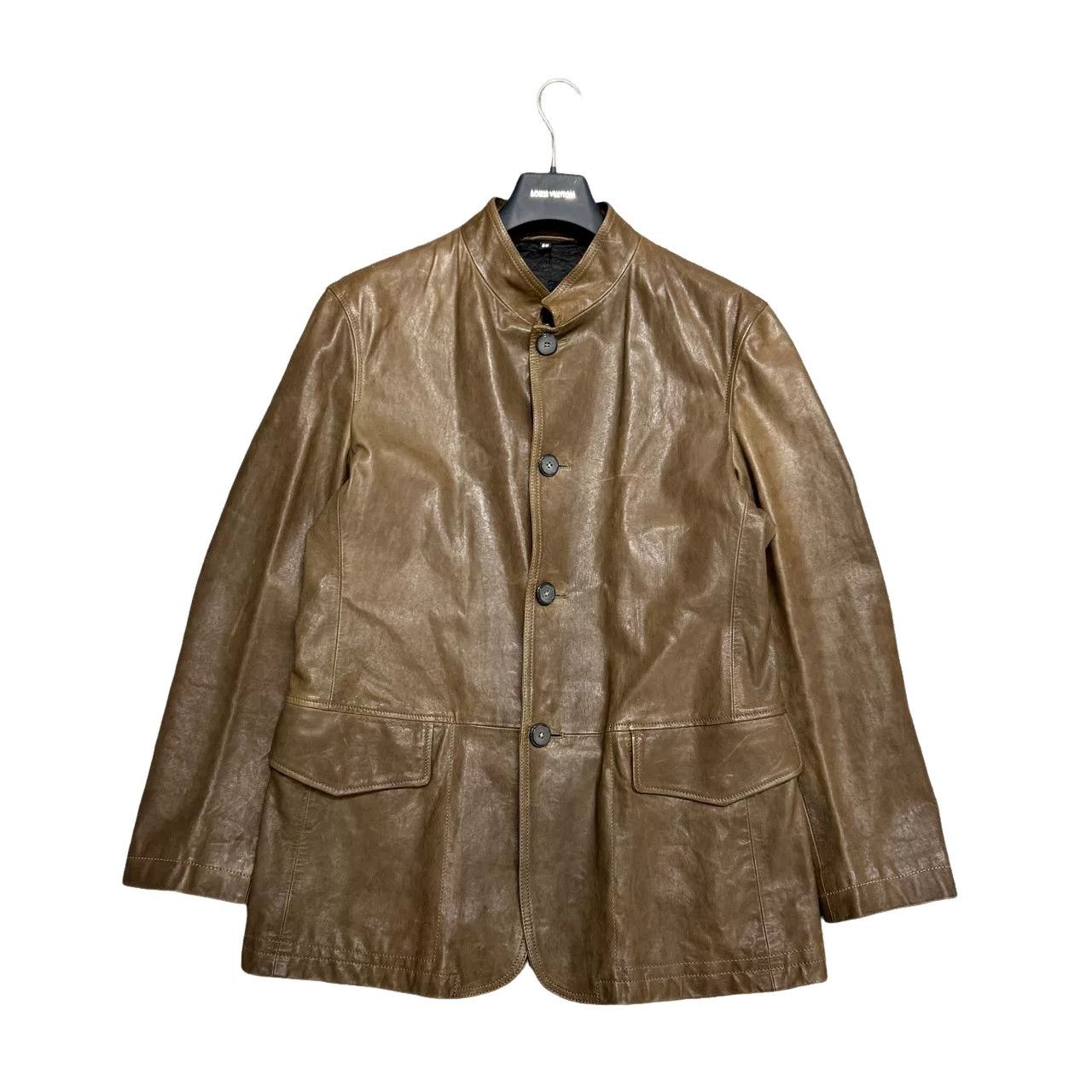 Giorgio Armani Giorgio Armani Brown Leather Jacket Size M Size US M / EU 48-50 / 2 - 1 Thumbnail