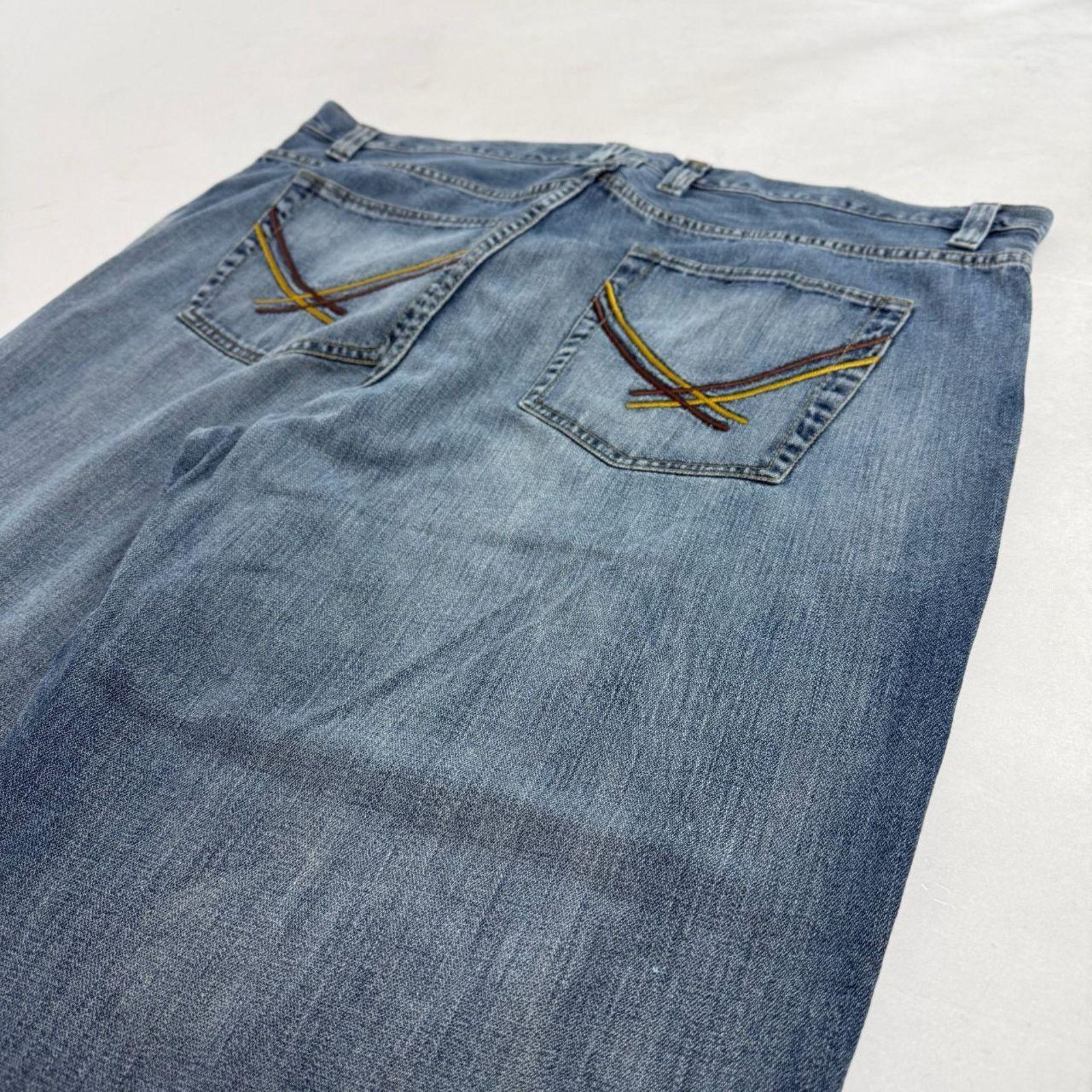 JNCO × Rocawear × Vintage Vintage y2k archive stonewash faded baggy skater rare jeans Size US 42 / EU 58 - 2 Thumbnail