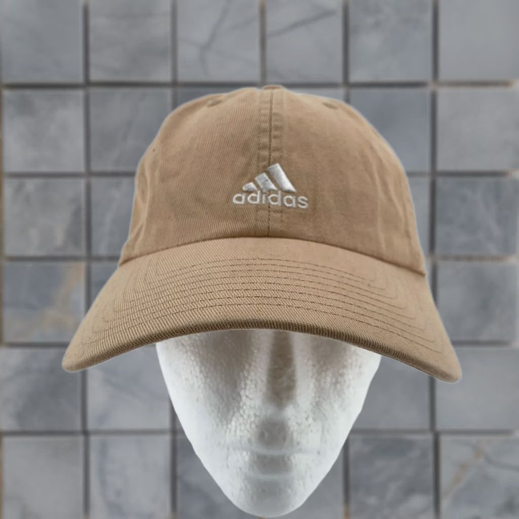 Adidas Adidas Hat Cap Strap Back Tan AEROREADY Mens Embroidered Cotton Classic Baseball Cap One Size Beige Mens Athletic Casual Travel Size ONE SIZE - 1 Thumbnail