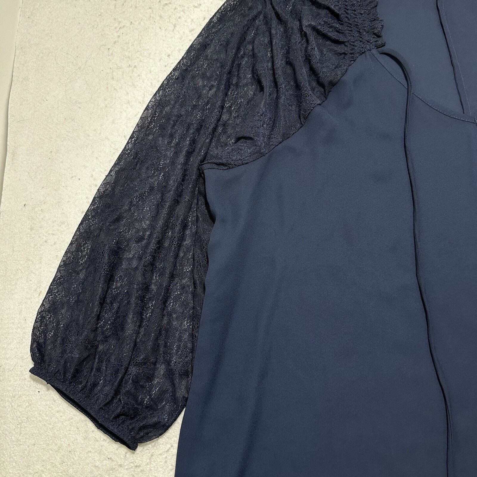 Other Est 1946 18/20W Navy Blue V-Neck Lightweight Blouse Top Size XXL / US 16-18 / IT 52-54 - 5 Thumbnail