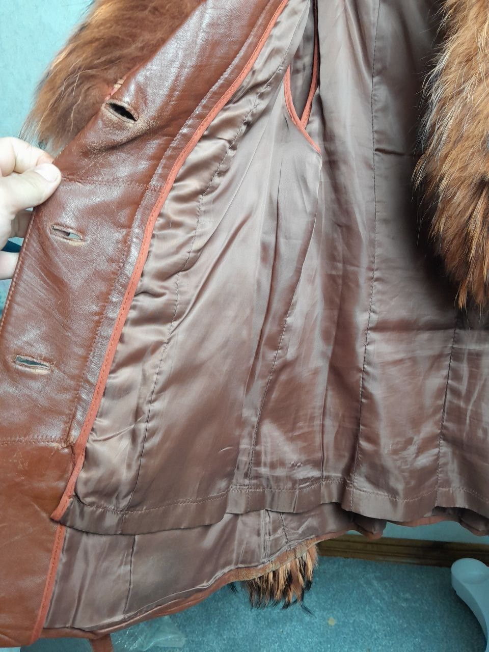 Other Luxurious Leather Jacket with Genuine Fox Fur Trim size M Size M / US 6-8 / IT 42-44 - 11 Thumbnail
