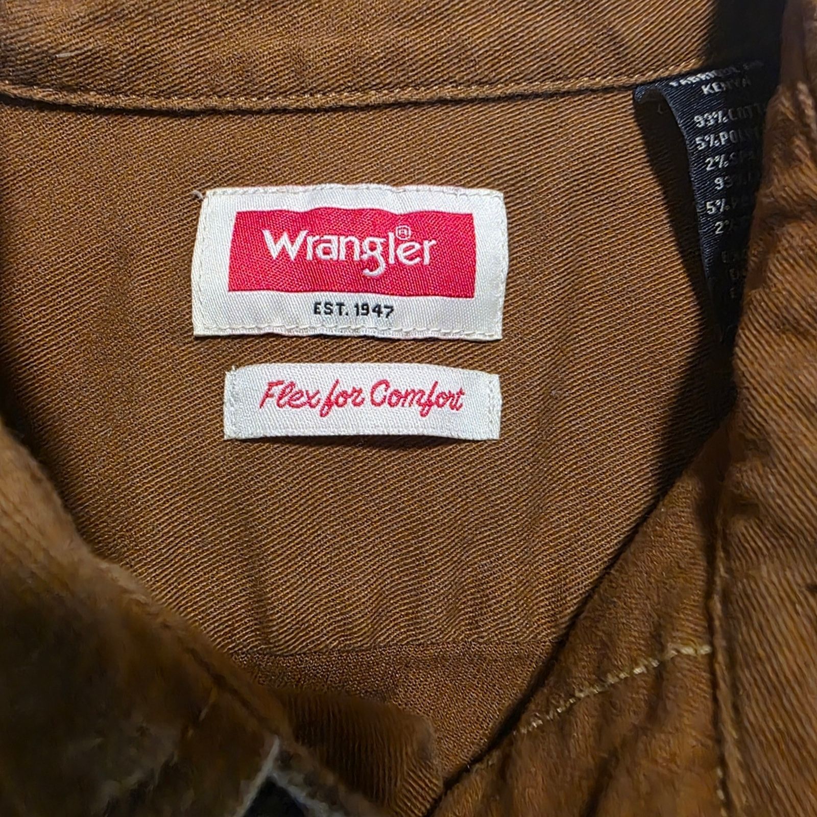 Wrangler Wrangler Tan Flex Button-Up Shirt MEDIUM Size US M / EU 48-50 / 2 - 3 Thumbnail
