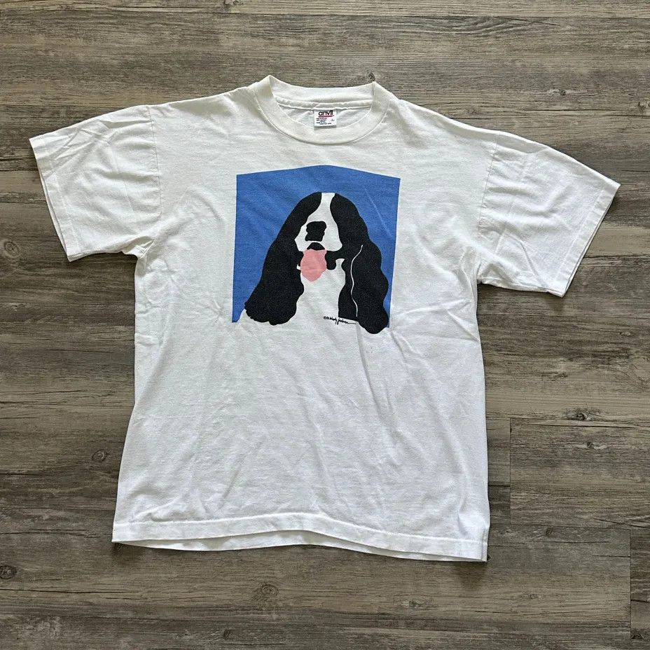 Anvil Vintage 90s Cocker Spaniel Dog T-Shirt Size US L / EU 52-54 / 3 - 1 Thumbnail