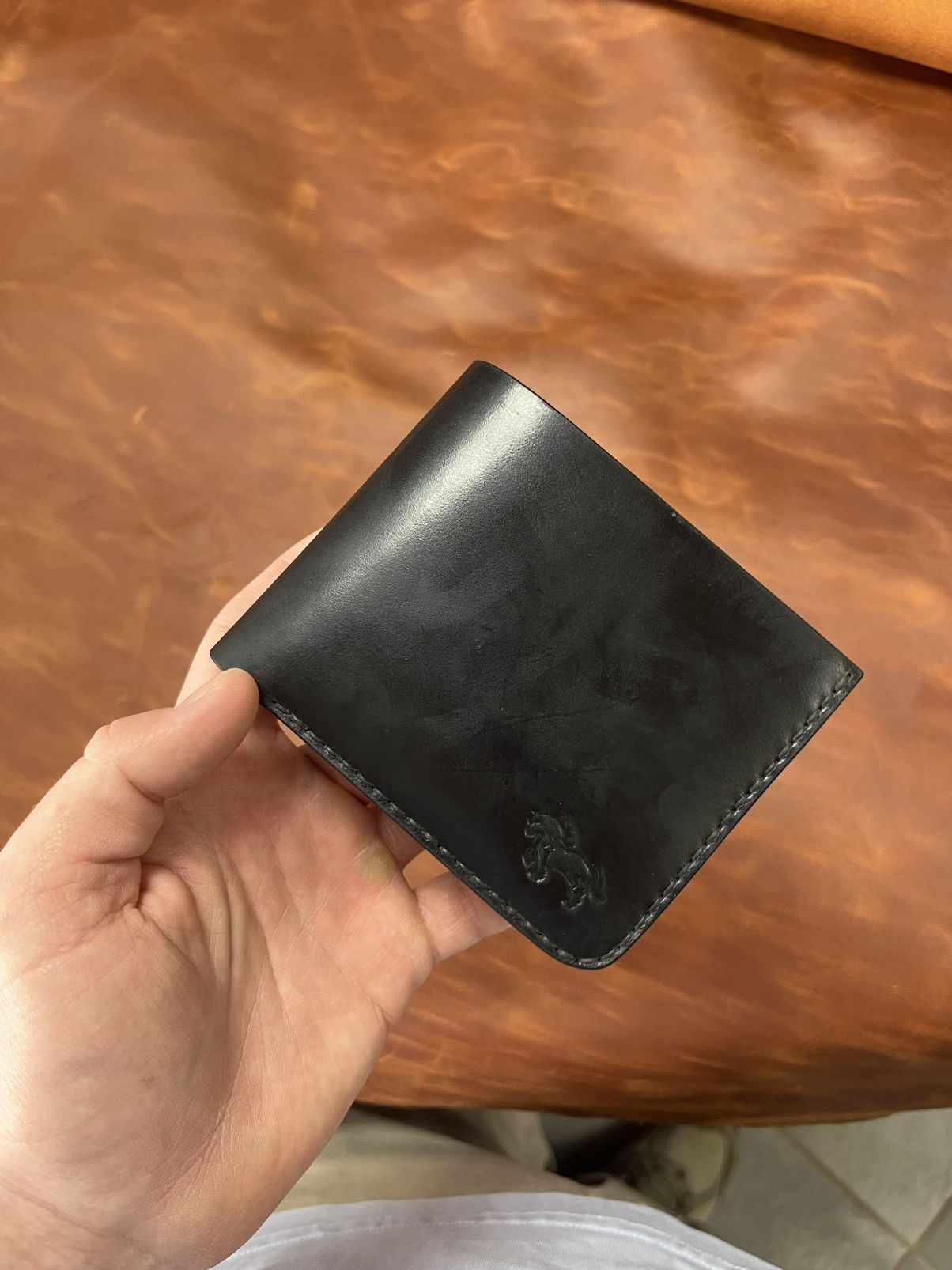 Other Handmade Black Leather Wallet Bifold Card Holder Coin Pocket Size ONE SIZE - 12 Thumbnail