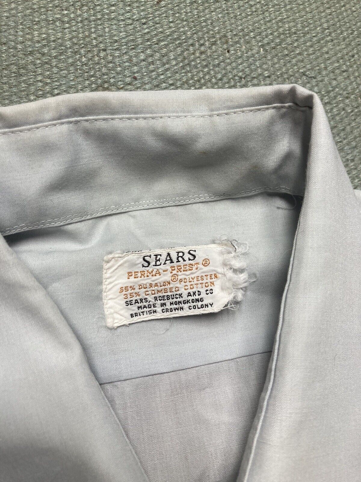 Sears × Vintage VTG 60s sears button shirt perma prest lightweight blue XL Size US XL / EU 56 / 4 - 5 Thumbnail