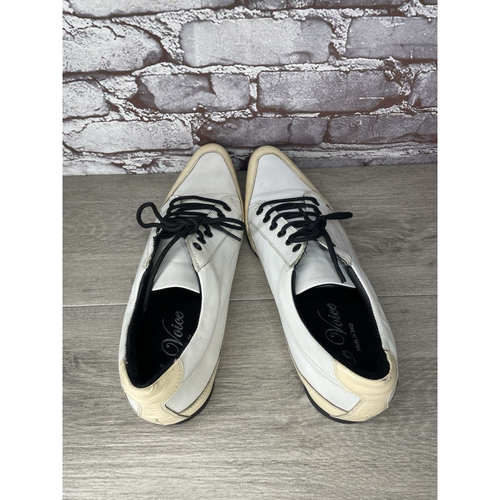 Vice Le Voice White Patent Leather Pointed Toe Oxfords Dress Shoe Size US 10.5 / EU 43-44 - 6 Thumbnail