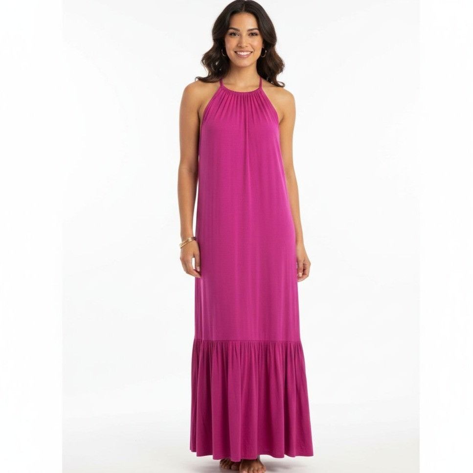 Banana Republic Banana Republic Purple Sleeveless Halter Maxi Dress Women Si Size S / US 4 / IT 40 - 1 Thumbnail